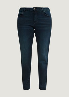 Comma 7/8-Jeans Slim: Straight ankle leg-Jeans Waschung