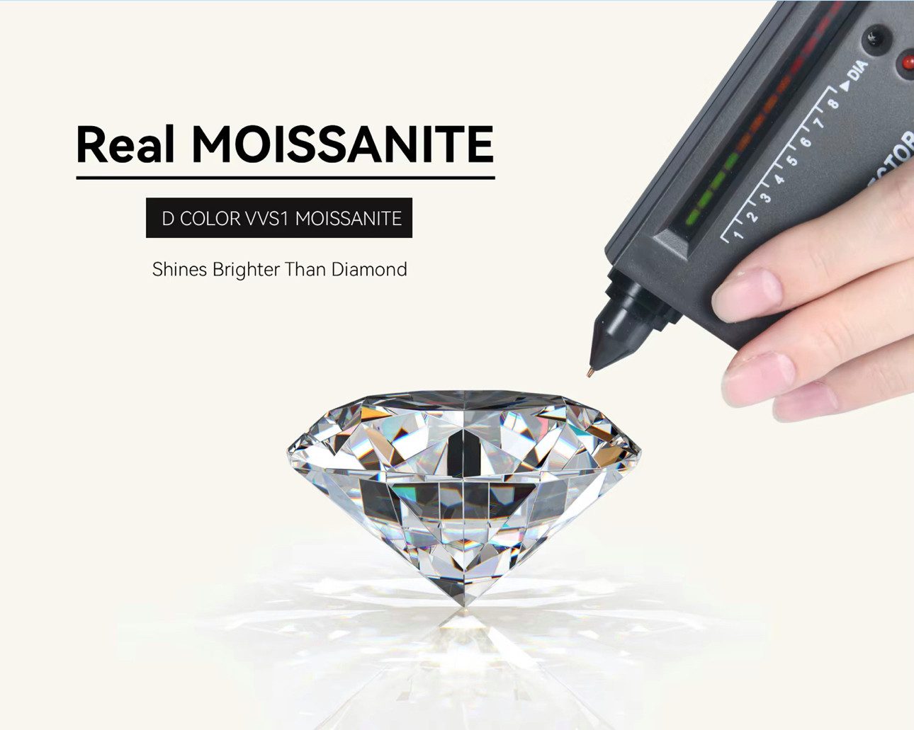 ROUGEMONT Creolen-Set Exquisite Moissanit Damen Creolen VVS1 D 925 sterling Silber 18K Gold, Echtschmuck mit Echtheitszertifikat