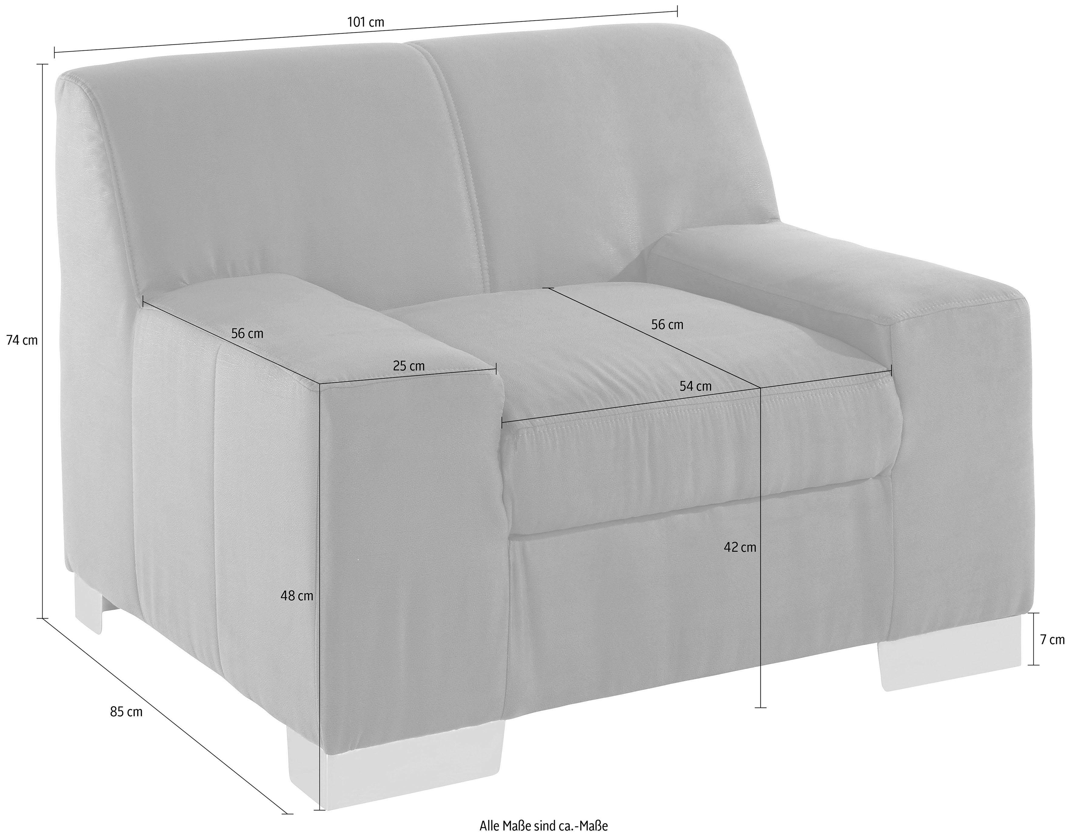 DOMO collection Sessel Bero, elegant und zeitlos, kubisch und bequem