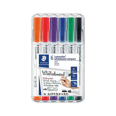 STAEDTLER Filzstift »Lumocolor Whiteboard Marker 1-2 mm, 6 Farben in«
