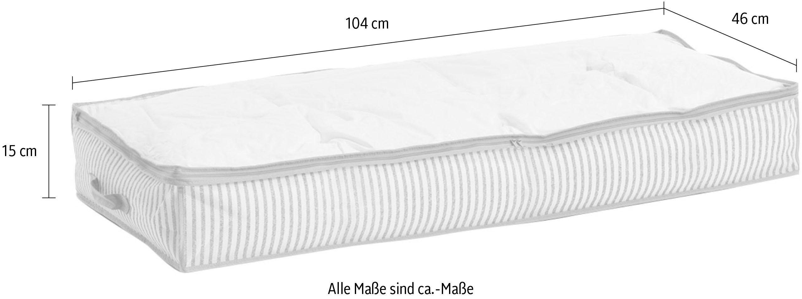 Zeller Present Aufbewahrungstasche Stripes (2-tlg), Vlies, beige – Bild 4 von 5