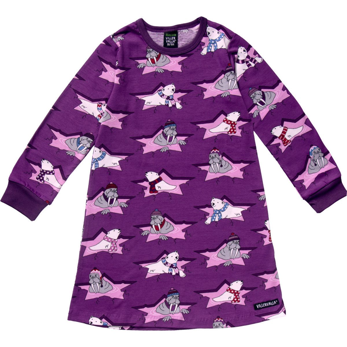 Villervalla Nachthemd Ice Star Mädchen (1-tlg) Nachtkleid, Schlafkleid, Schlafshirt, Sleepshirt, Nachtwäsche