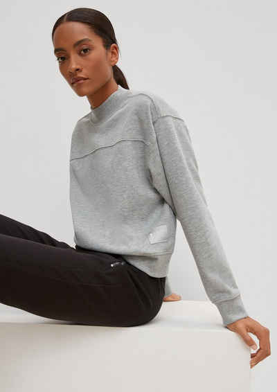 comma casual identity Sweatshirt Sweatshirt aus Baumwollstretch Logo, Ziernaht