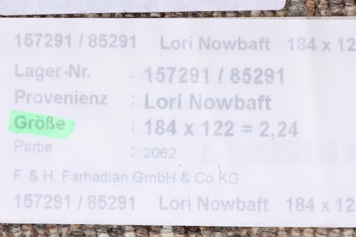 121x185 Höhe: Loribaft Handgeknüpfter mm Orientteppich Gabbeh Nain Moderner, 12 Perser Nowbaft rechteckig, Trading,