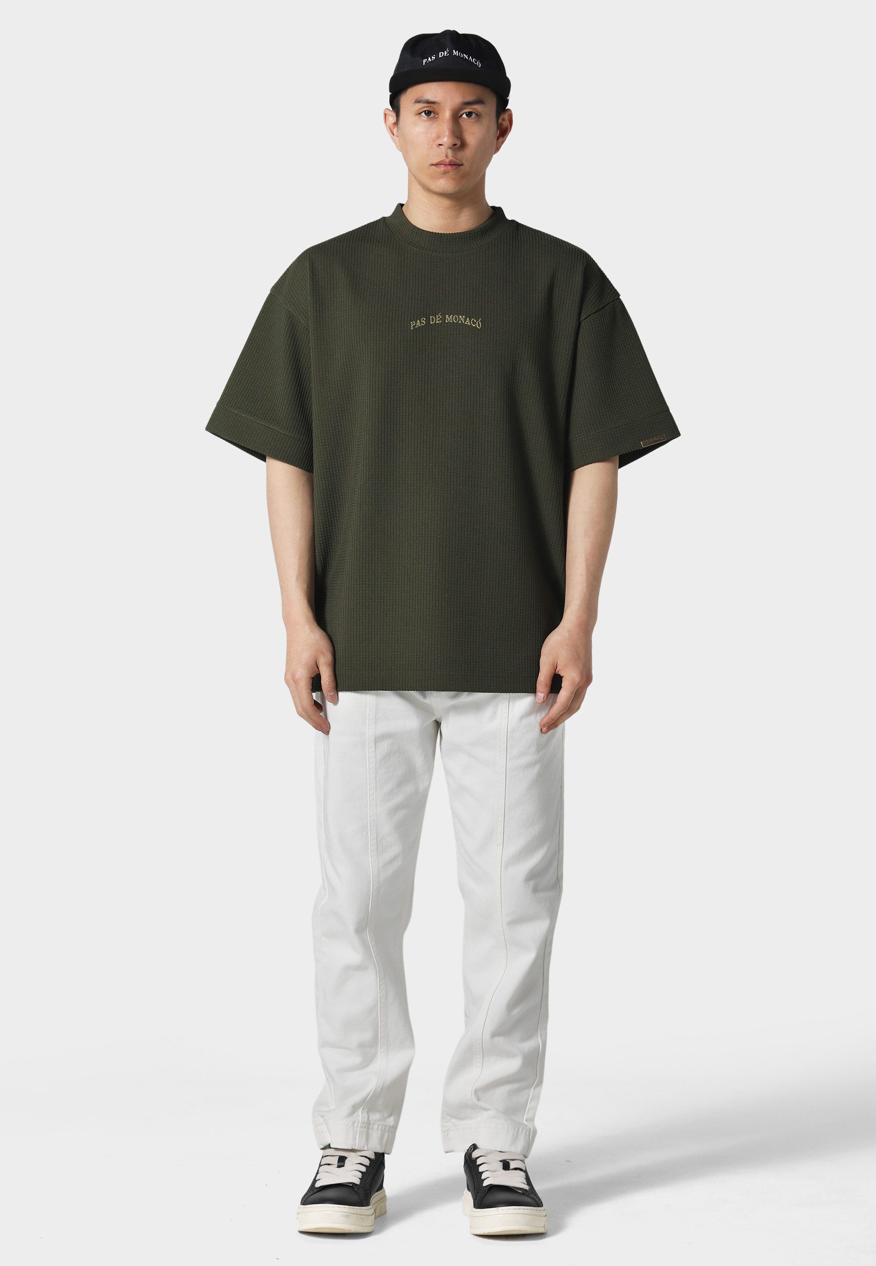 Pas De Monaco T-Shirt Pas De Monaco WAFFLE T-SHIRT (1-tlg)