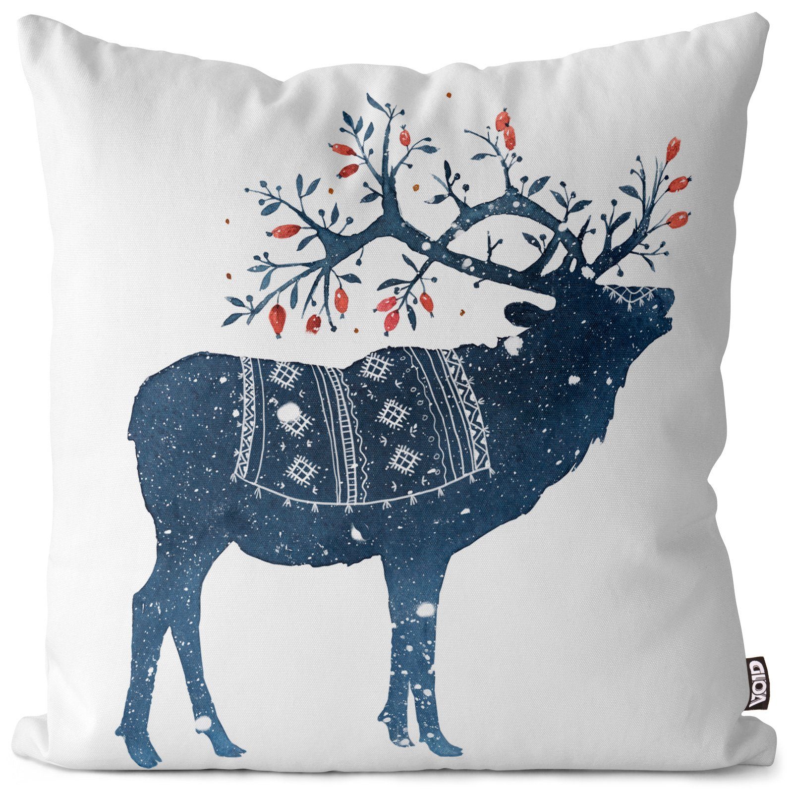VOID Kissenbezug, (1 Stück), Weihnachtsdeko Skandinavien Hirsch Reh Rentier günstig online kaufen
