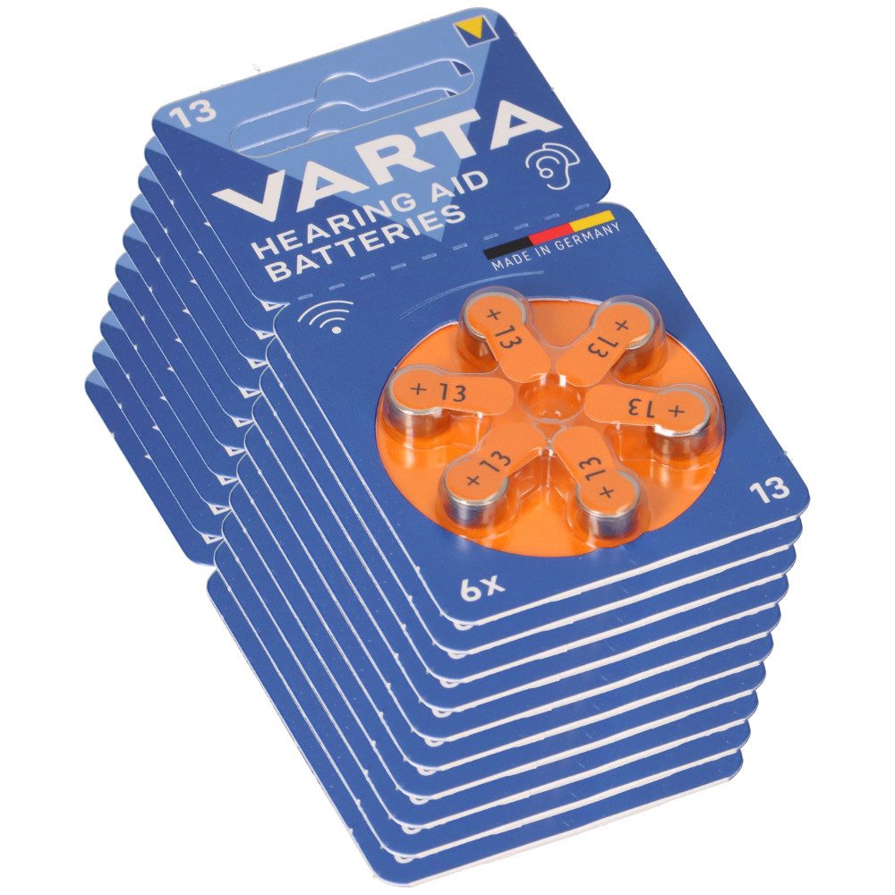 VARTA 60x Varta Hearing Aid Batterie 13 PR48 Hörgerätebatterie Batterie
