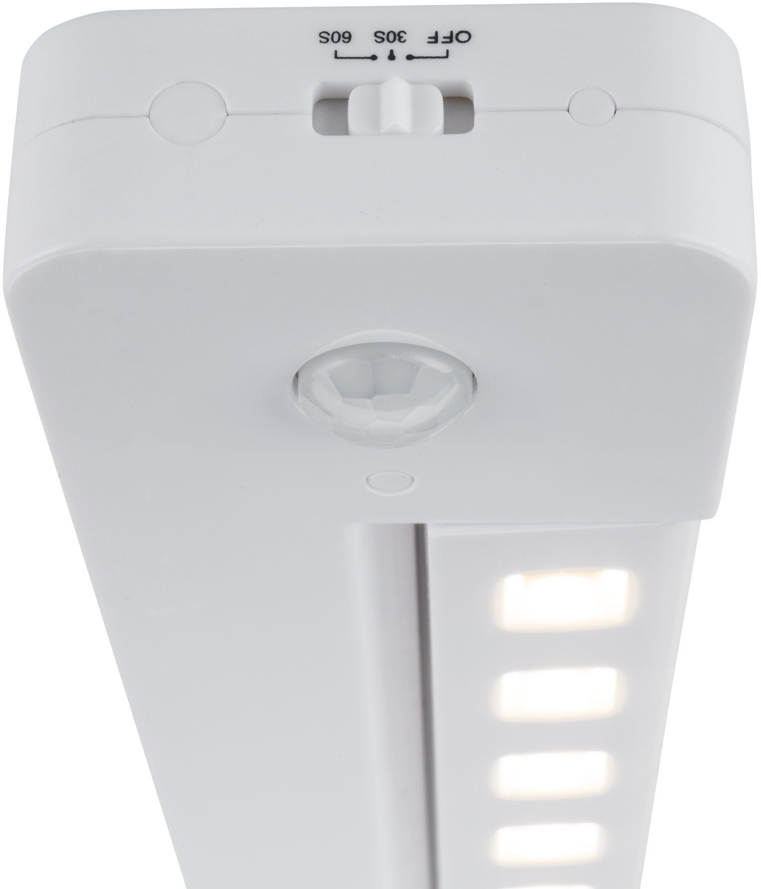 Warmweiß, LEDSmartLightbatteriebetrieben+ fest integriert, Lichtleiste, Schalter Paulmann LED LED An/Aus/Dimmen&Bewegungsmelder