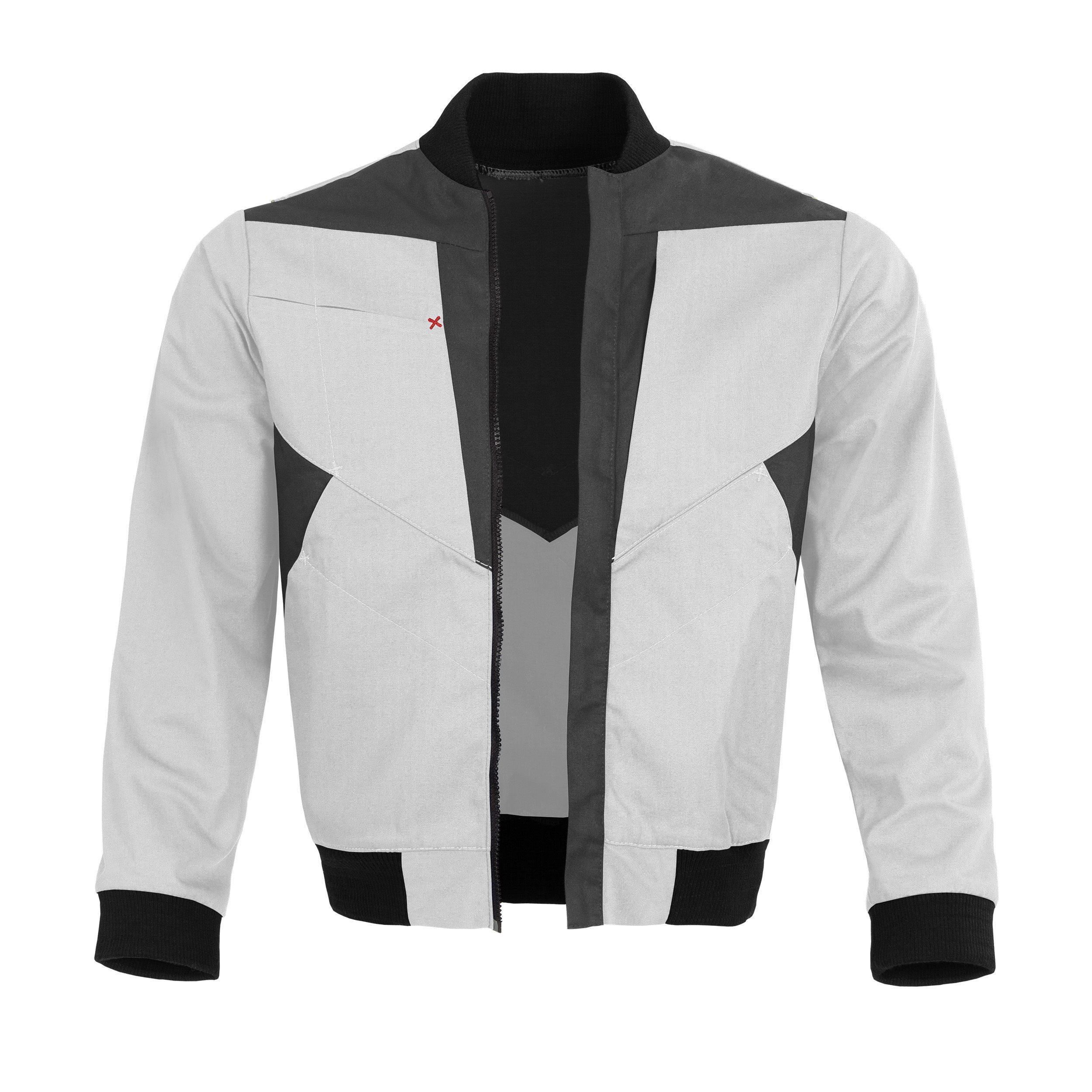 Qualitex Workwear Arbeitsjacke "X-Serie" X-treme strapazierfähige Werkstattjacke - faserverstätkt (1-St) Bundjacke mit 7 Taschen - pflegeleichte Blousonjacke - Waschbar