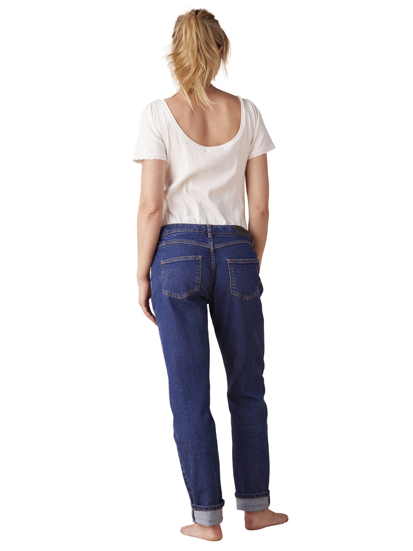 Envie de Fraise Umstandsjeans Mom-Jeans für die Schwangerschaft WATERLESS Bundweite verstellbar, abnehmbarer Einsatz