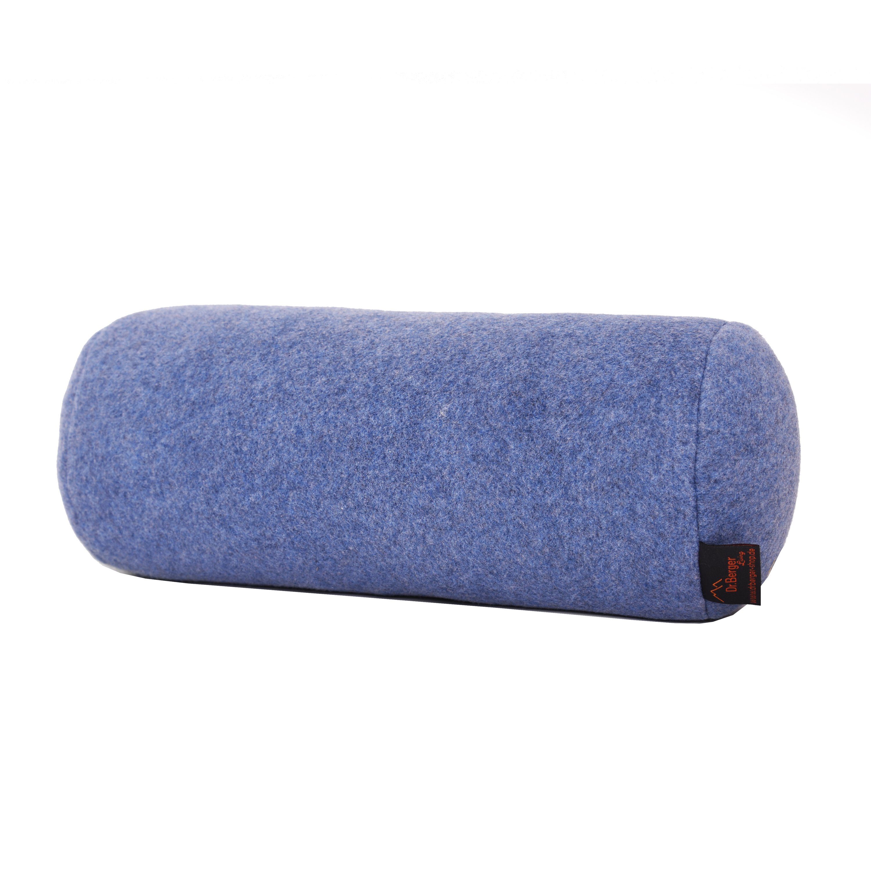 Dr. Berger Living Подушки для шиї Dr. Berger Velours-Fleece Nackenrolle Blaumelange 40 x 16 cm