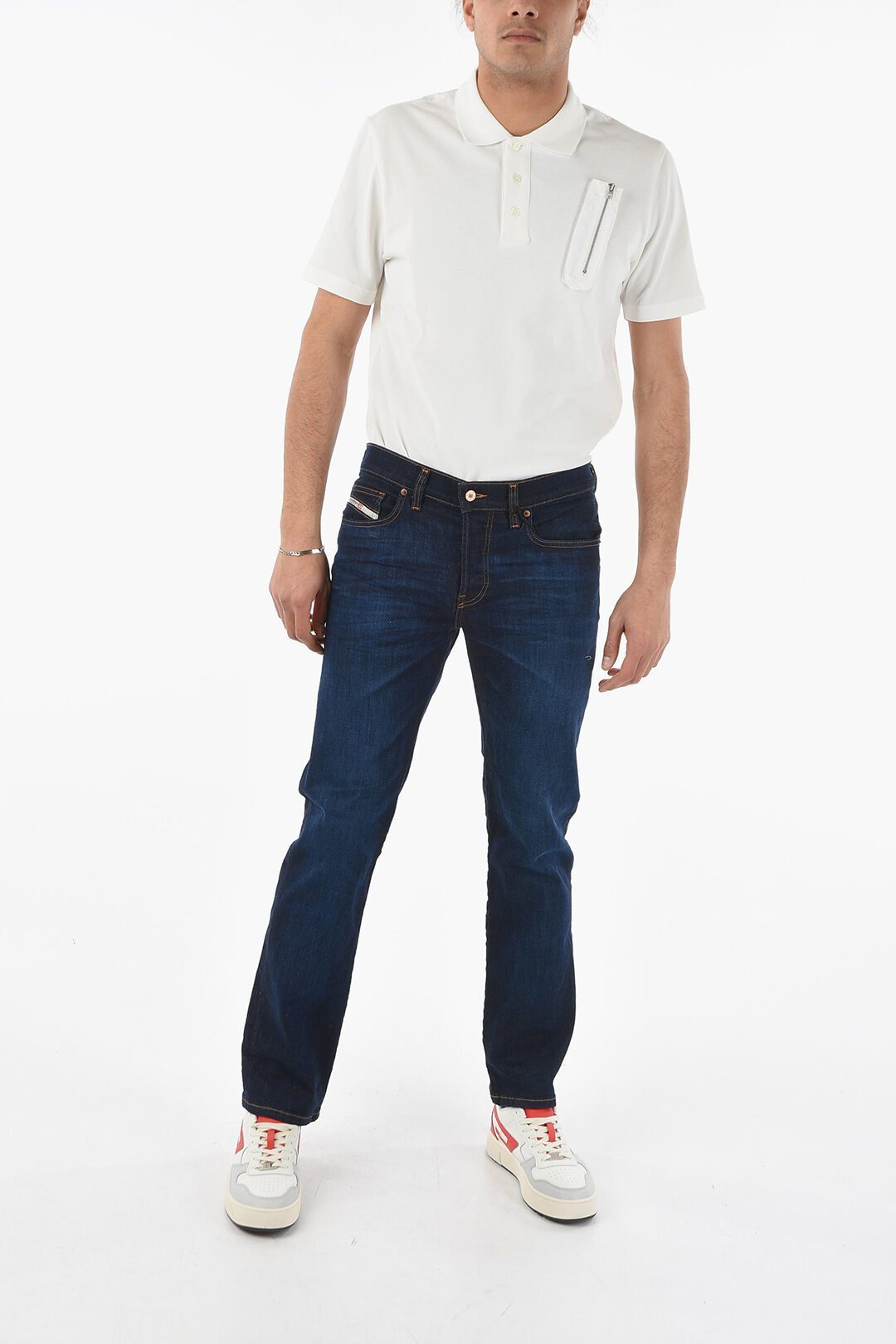 0GDAO mit Stretch-Anteil Diesel Style, Straight-Jeans D-MIHTRY Herren Jeans 5-Pocket Diesel