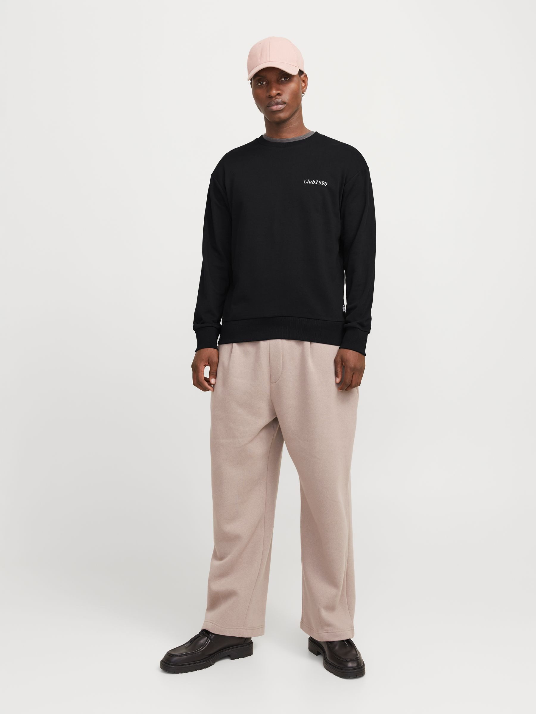 Jack & Jones Sweatshirt Pullover mit Rundhals, Logo Front & Rücken JJEBRADLEY GRAPHIC SWEAT CREW NOOS