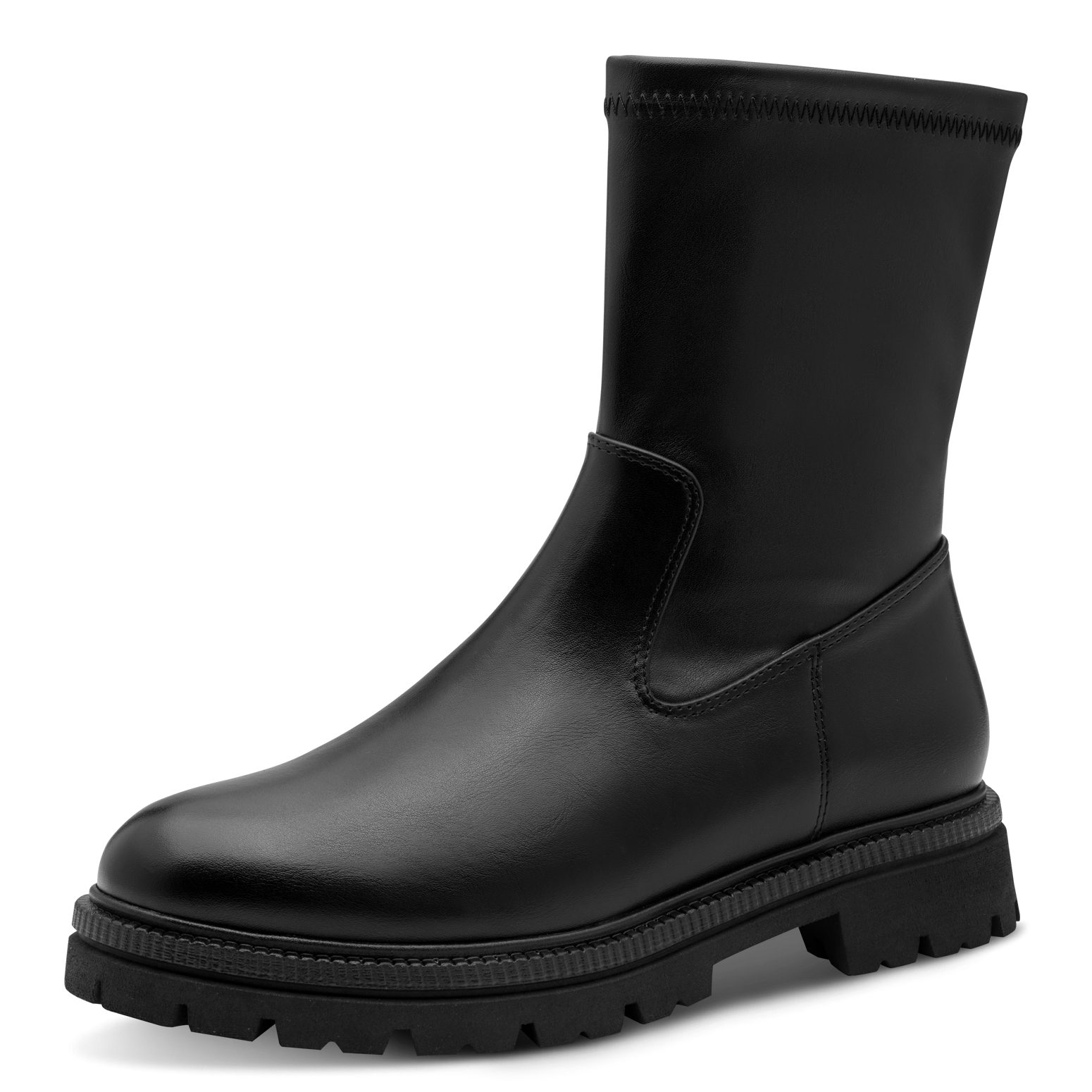 MARCO TOZZI Stiefelette Blockabsatz, Boots mit elastischem Schaft