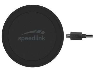 Speedlink PUCK Wireless Charger Ladegerät 10W Ladestation Black Smartphone-Ladegerät (Kabellos Induktiv Flach)