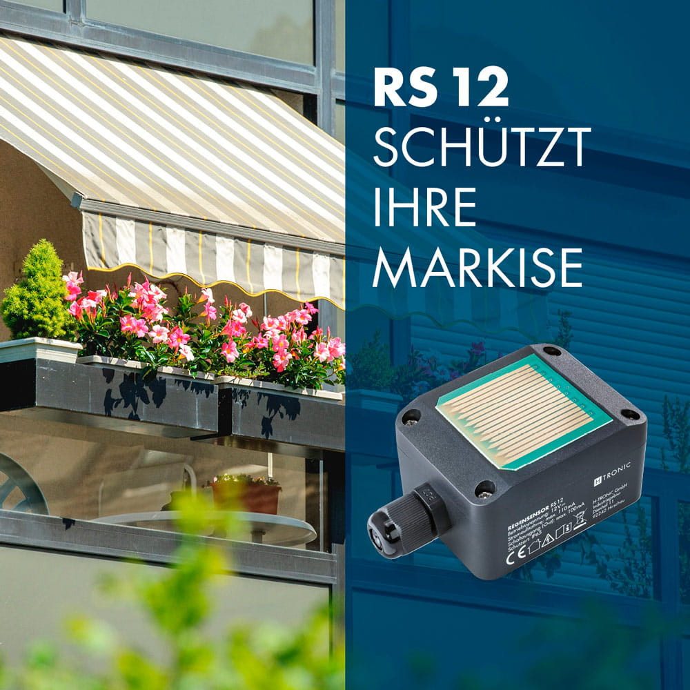 H-Tronic Schalter Regensensor RS 12, Markisensteuerung, Dachflächenfenster