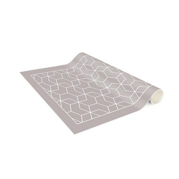 Läufer Teppich Vinyl Flur Küche Muster funktional lang modern, Bilderdepot24, Läufer - grau glatt