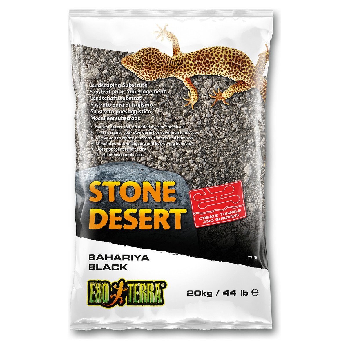 Exo Terra Terrarien-Substrat Bahariya Black Stone Desert 20 kg