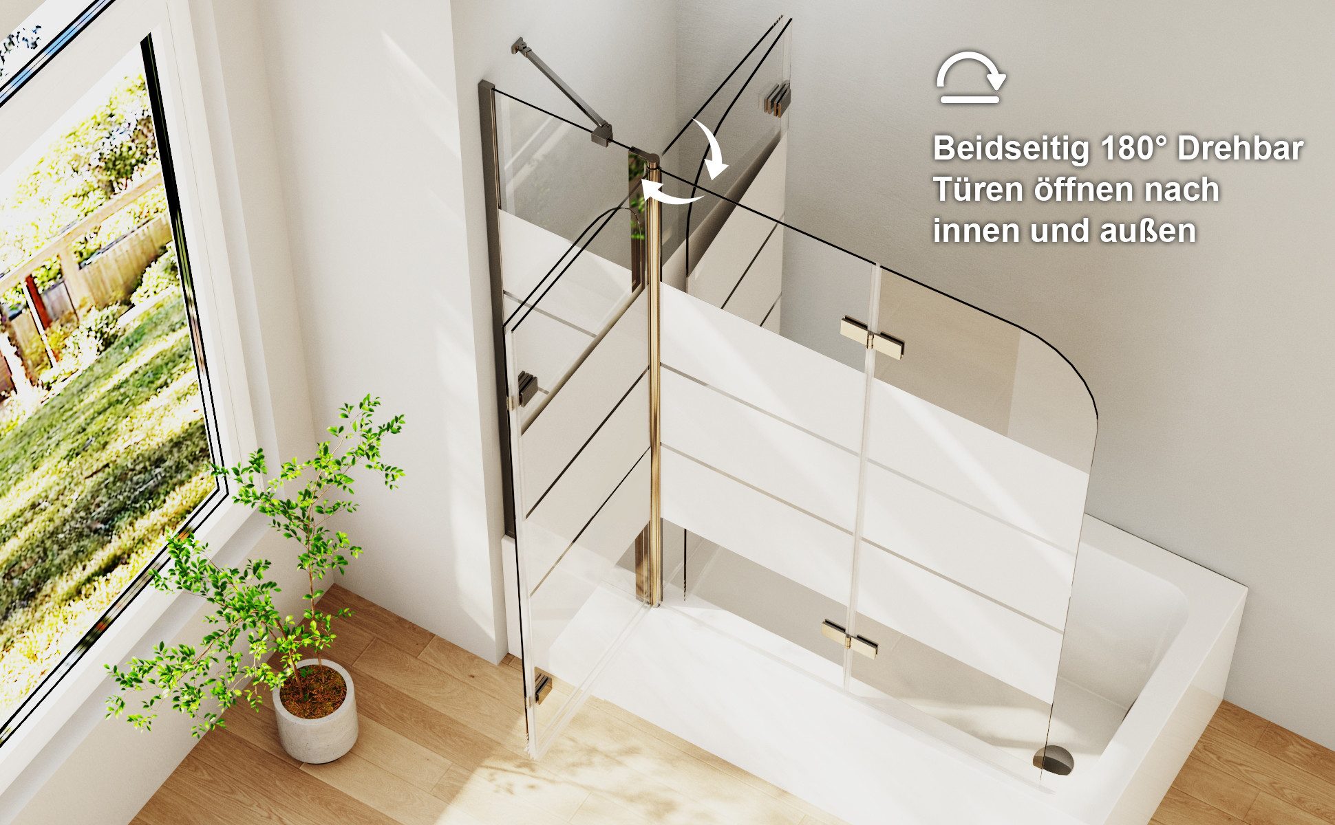 Hopibath Duschwand für badewanne faltbar Badewannenaufsatz günstig online kaufen