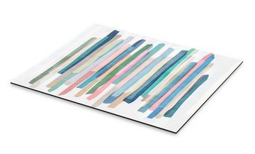 Posterlounge Alu-Dibond-Druck Mareike Böhmer, Pastel Stripes 1, Wohnzimmer Minimalistisch Grafikdesign
