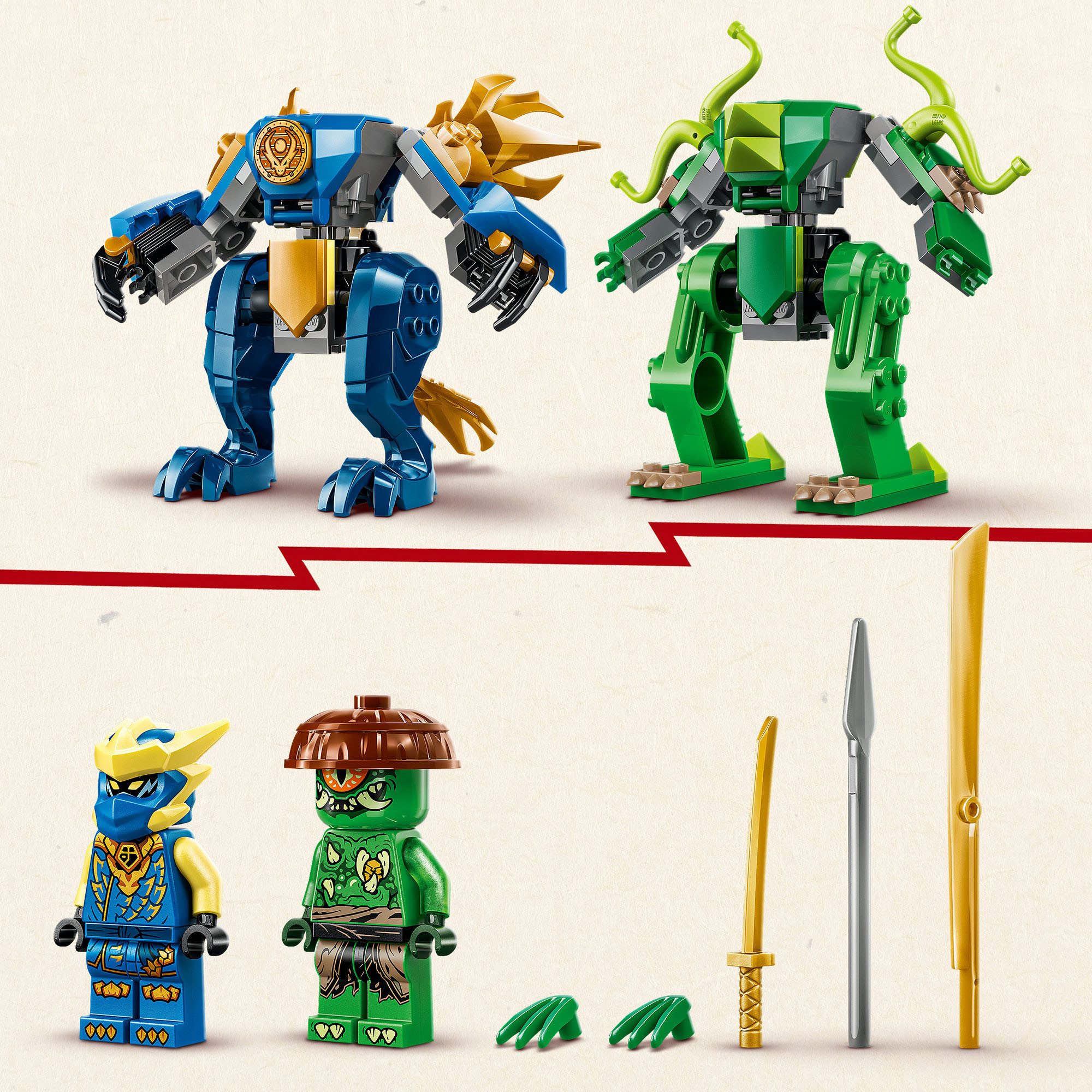 LEGO® Duell mit Jays Drachen-Mech (71853), LEGO Ninjago Konstruktionsspielsteine, (107 St) – Bild 5 von 5