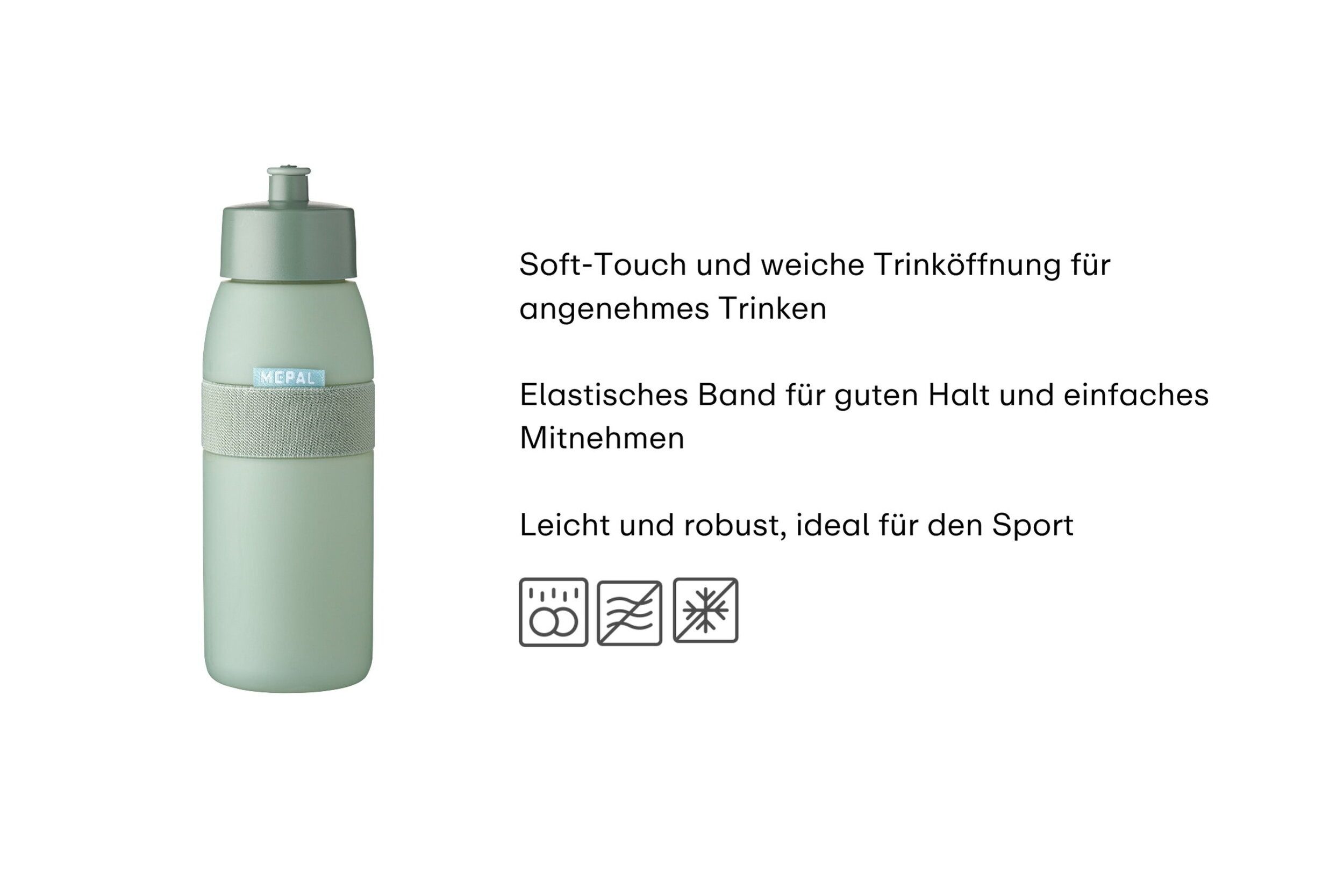 Mepal Trinkflasche Mepal Ellipse 500 ml Sporttrinkflasche - Nordic blue