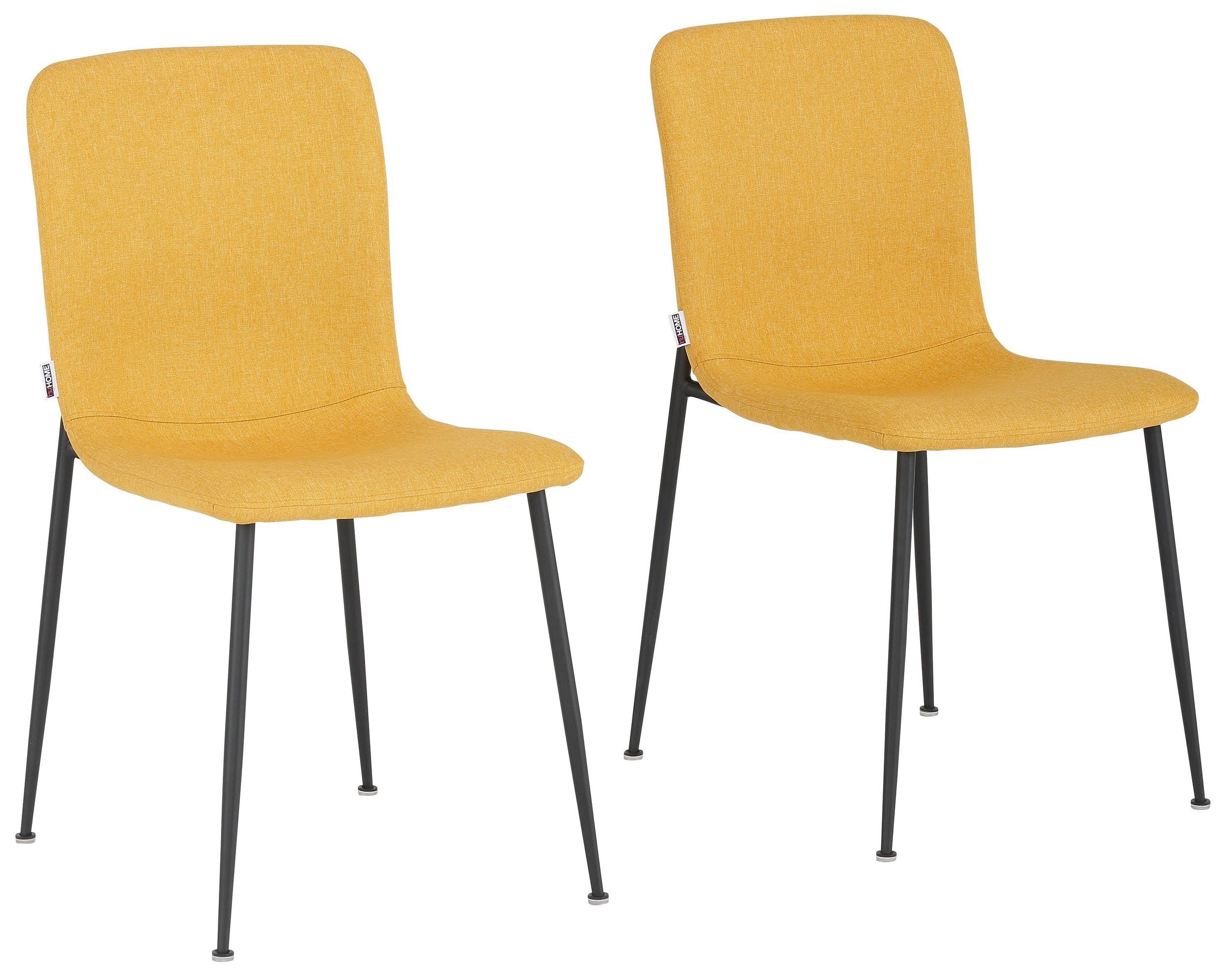 loft24 Esszimmerstuhl Fatima (Set, 2 St), Bezug aus Webstoff, Stuhl, Polsterstuhl, Metallgestell