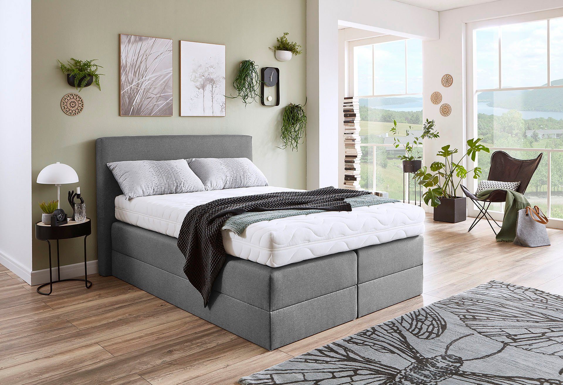 Westfalia Schlafkomfort Boxspringbett wahlweise mit Kaltschaum-Topper günstig online kaufen