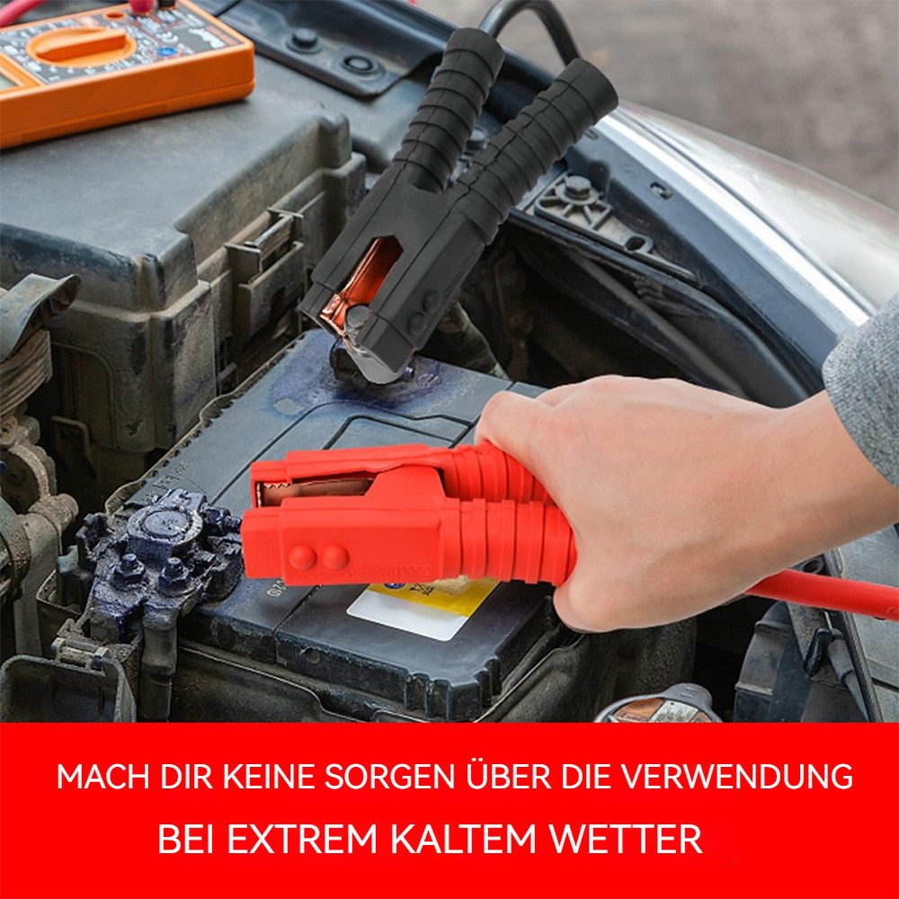 Hikity Auto-Notstarterkabel Batterieklemmen Notfall Starter Booster Autoladekabel, 50mm²,300 Ampere
