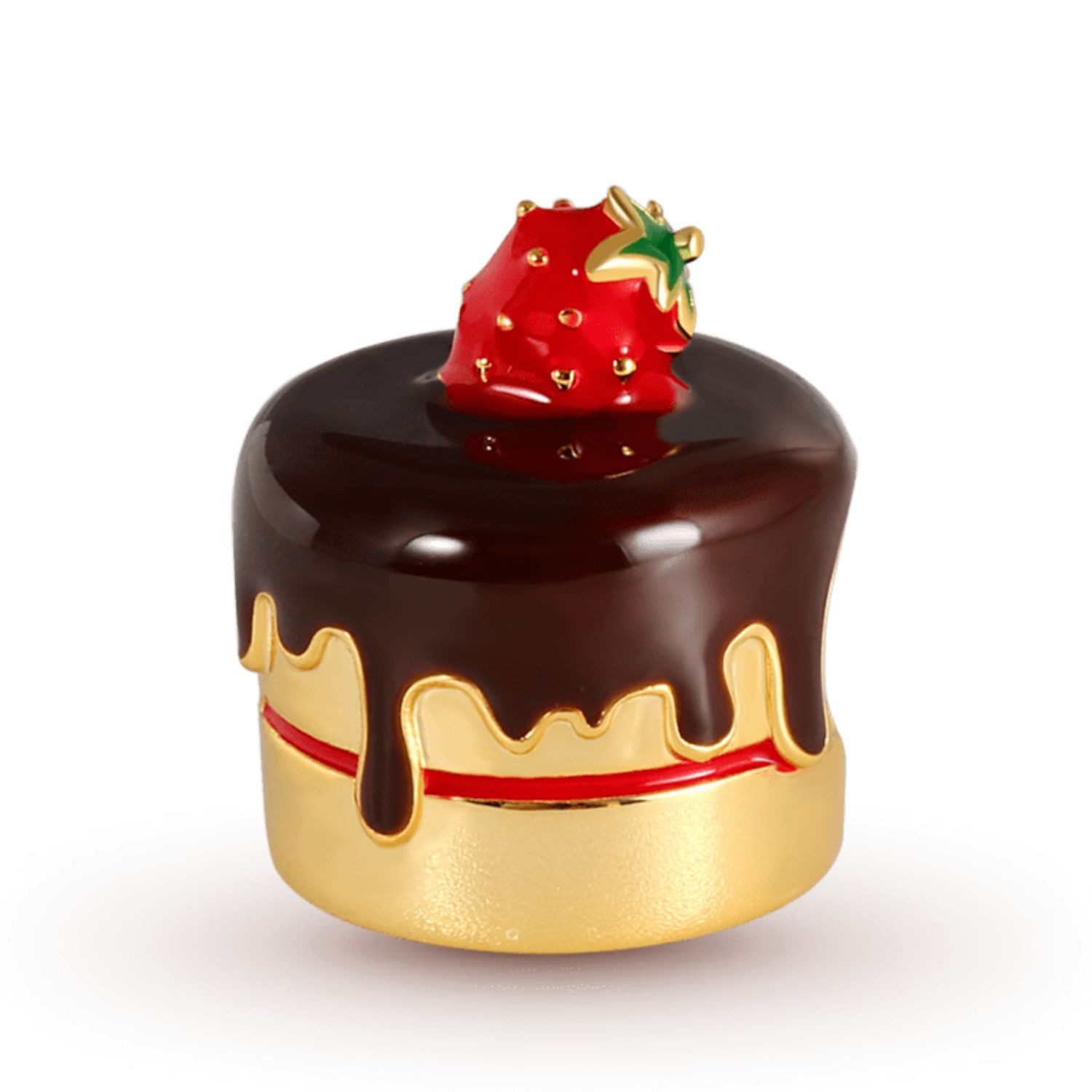 Gnoce Bead Gnoce Charm Schokoladenkuchen ELC040 Silber vergoldet