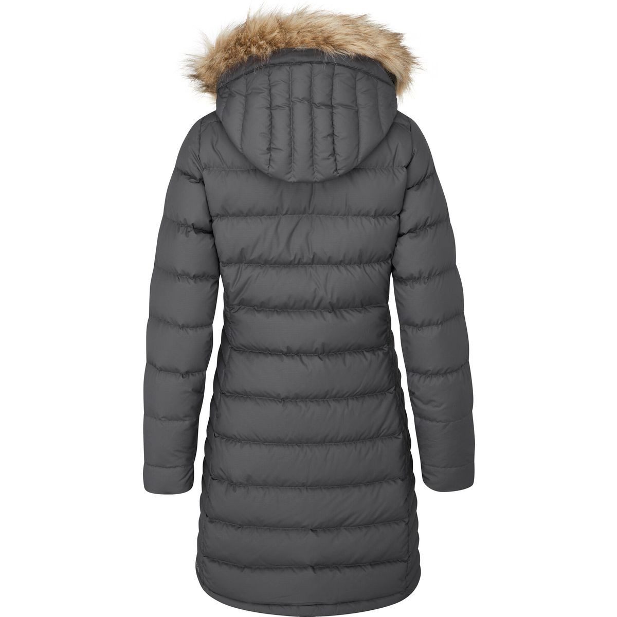 Rab Outdoorjacke Deep Cover Parka Wmns Der Deep Cover-Parka aus 100 % recycelten Geweben und Daunen schließt