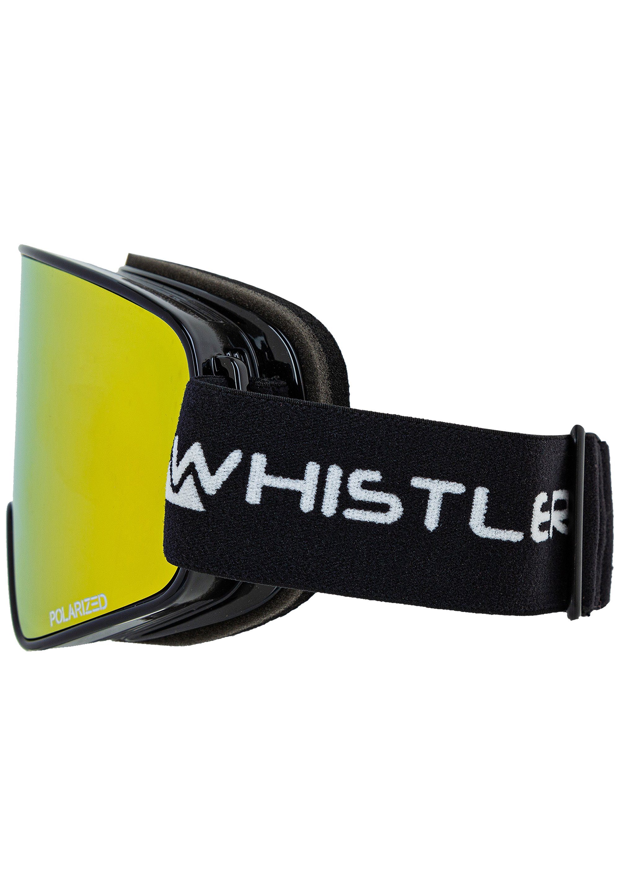 und Brillenband Ski einstellbarem WHISTLER Polarized Sport- Gläser, mit polarisierten Mit 3-Schicht-Gesichtspolster WS8000 Goggle, Skibrille