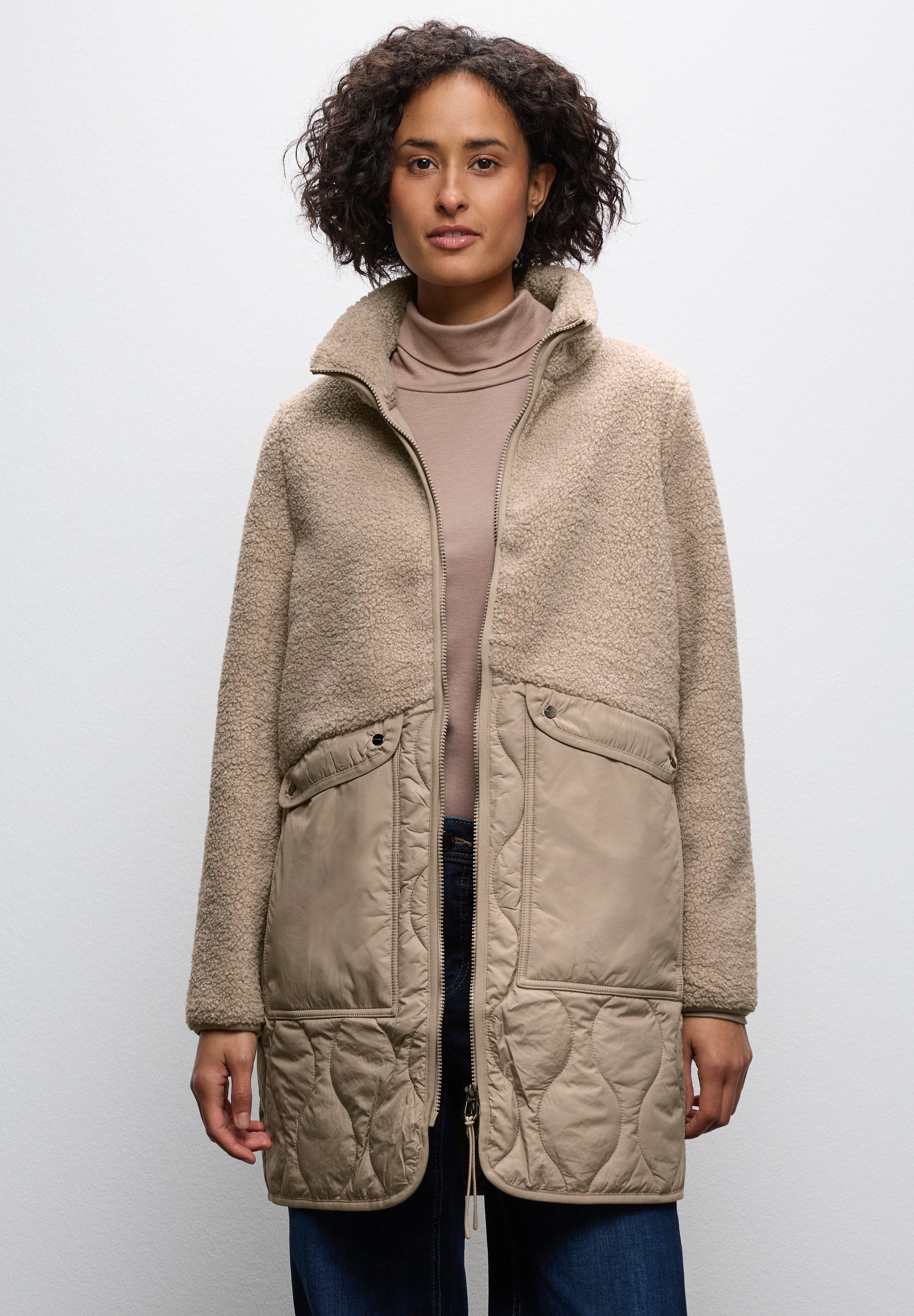 STREET ONE Outdoorjacke mit Strukturmix günstig online kaufen