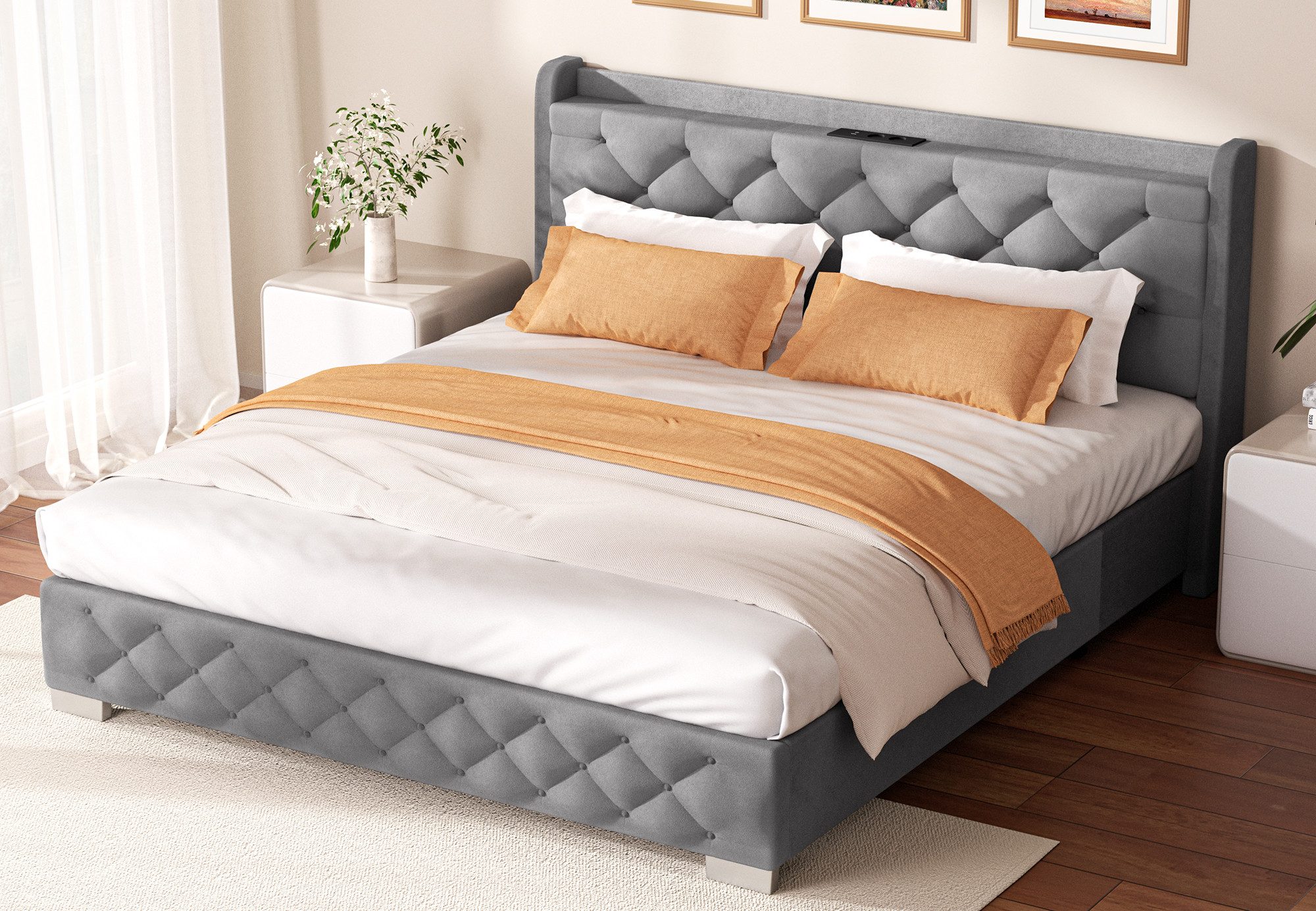 Lexzurn Polsterbett Polsterbett Bett 140x200 mit günstig online kaufen