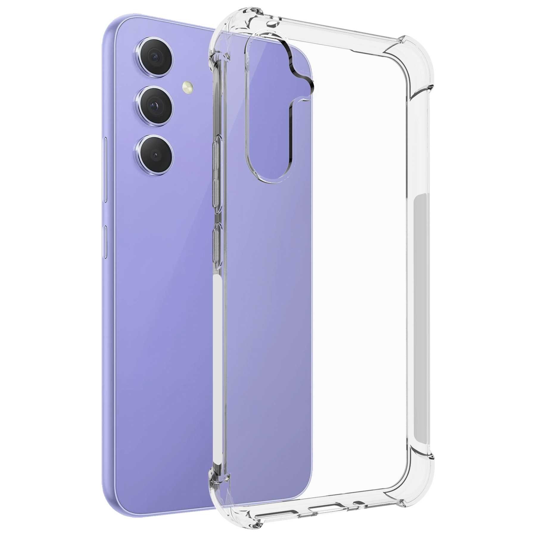 mtb more energy Smartphone-Hülle Clear Armor Case für Samsung Galaxy A54 5G (6.4), Transparente TPU Schutzhülle Case Backcover mit Anti-Shock Verstärkung