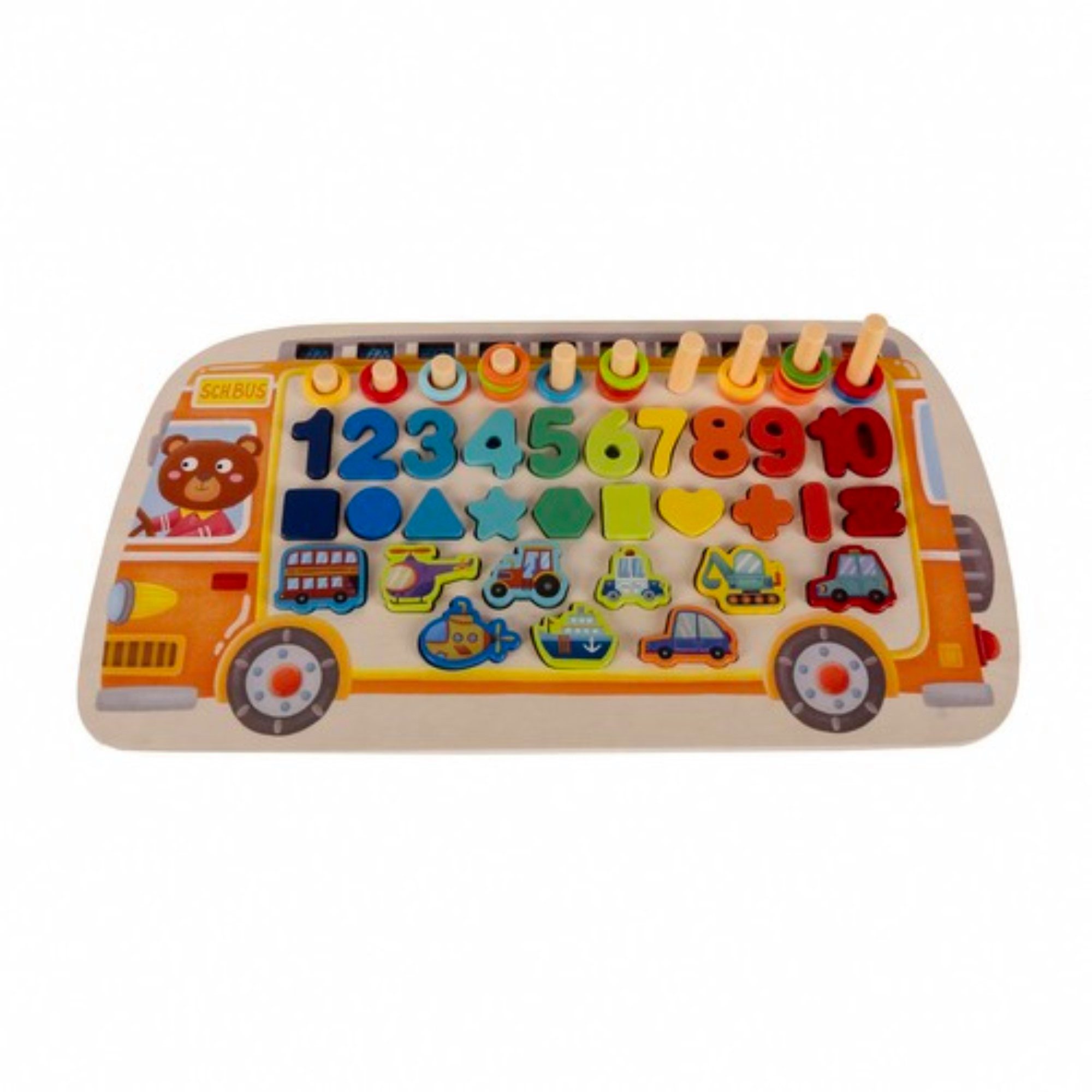 KRUZZEL Lernspielzeug Holzperlen-Mosaikpuzzle für Kinder: 6-in-1 Sortierer & Lernspiel (Lernspielzeug-set, 6 in 1 förderndes Konzetrations-spiel), Konzentration, fördert Fantasie, vielseitig, fördert Fähigkeiten.