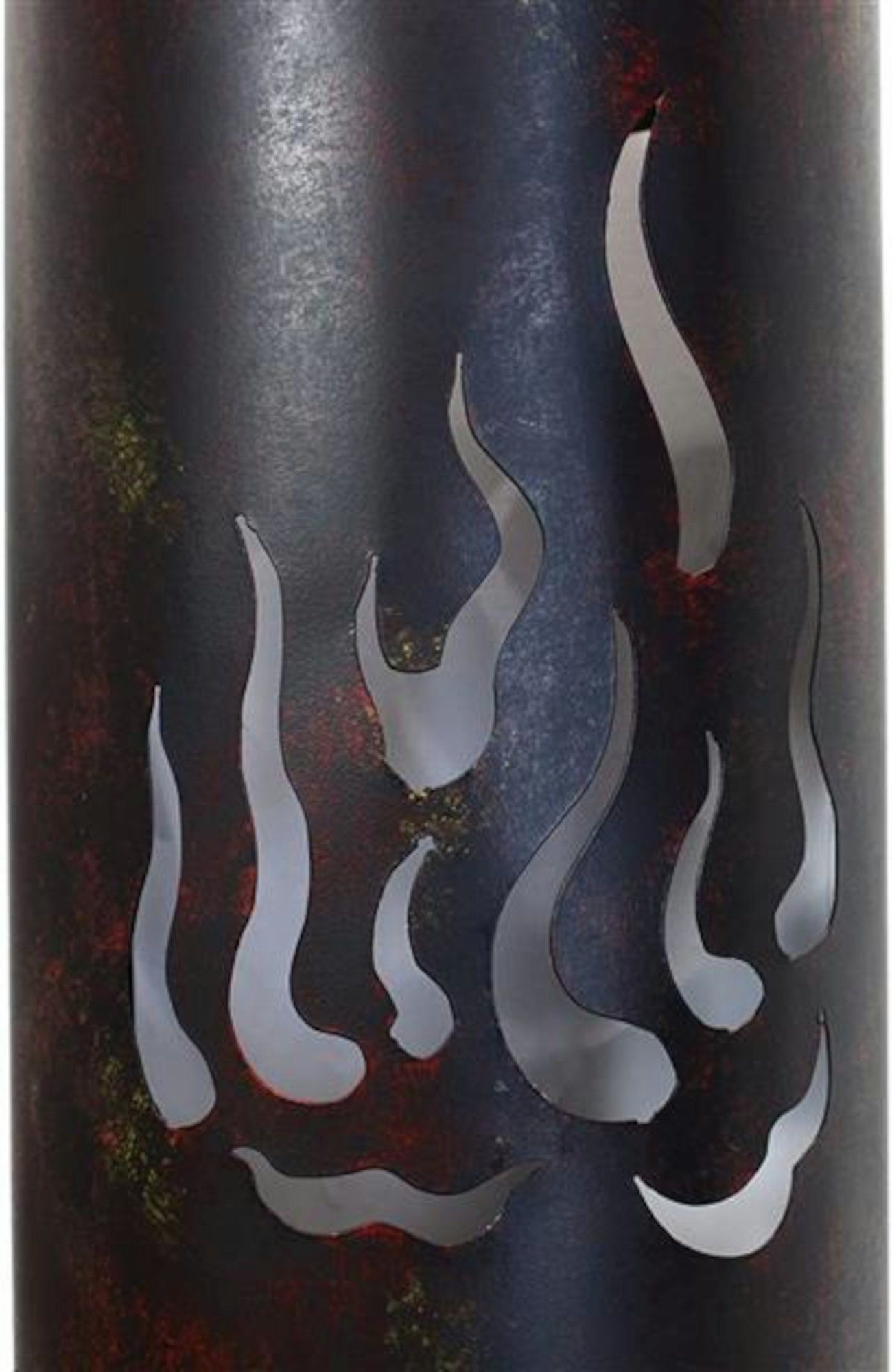 Frank Handels Standkerzenhalter Windlicht-Säule Flammen, 2er-Set, 18 x 80 cm, 20 x 99 cm