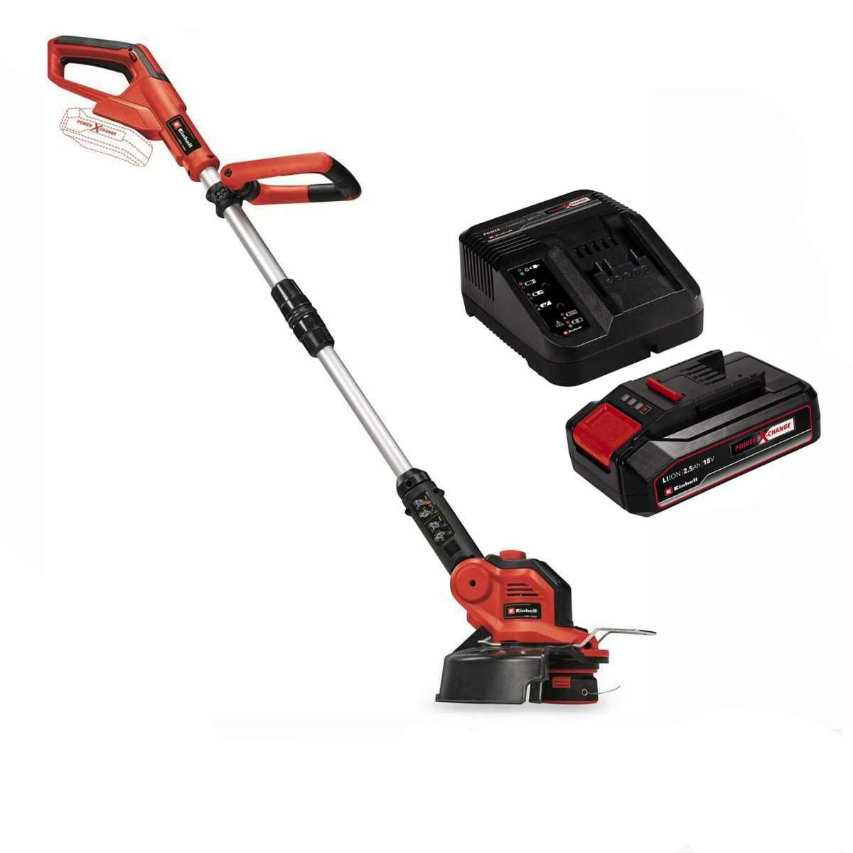Einhell Akku-Rasentrimmer Rasentrimmer GE-CT 18/28 Akku 2.5 Ah Ladegerät 18V Ø 28mm Fadentrimmer