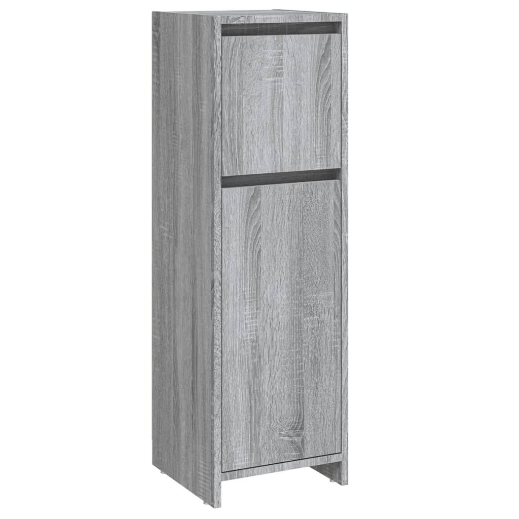 vidaXL Mehrzweckschrank NA Badezimmerschrank Grau Sonoma 30x30x95 cm Spanplatte