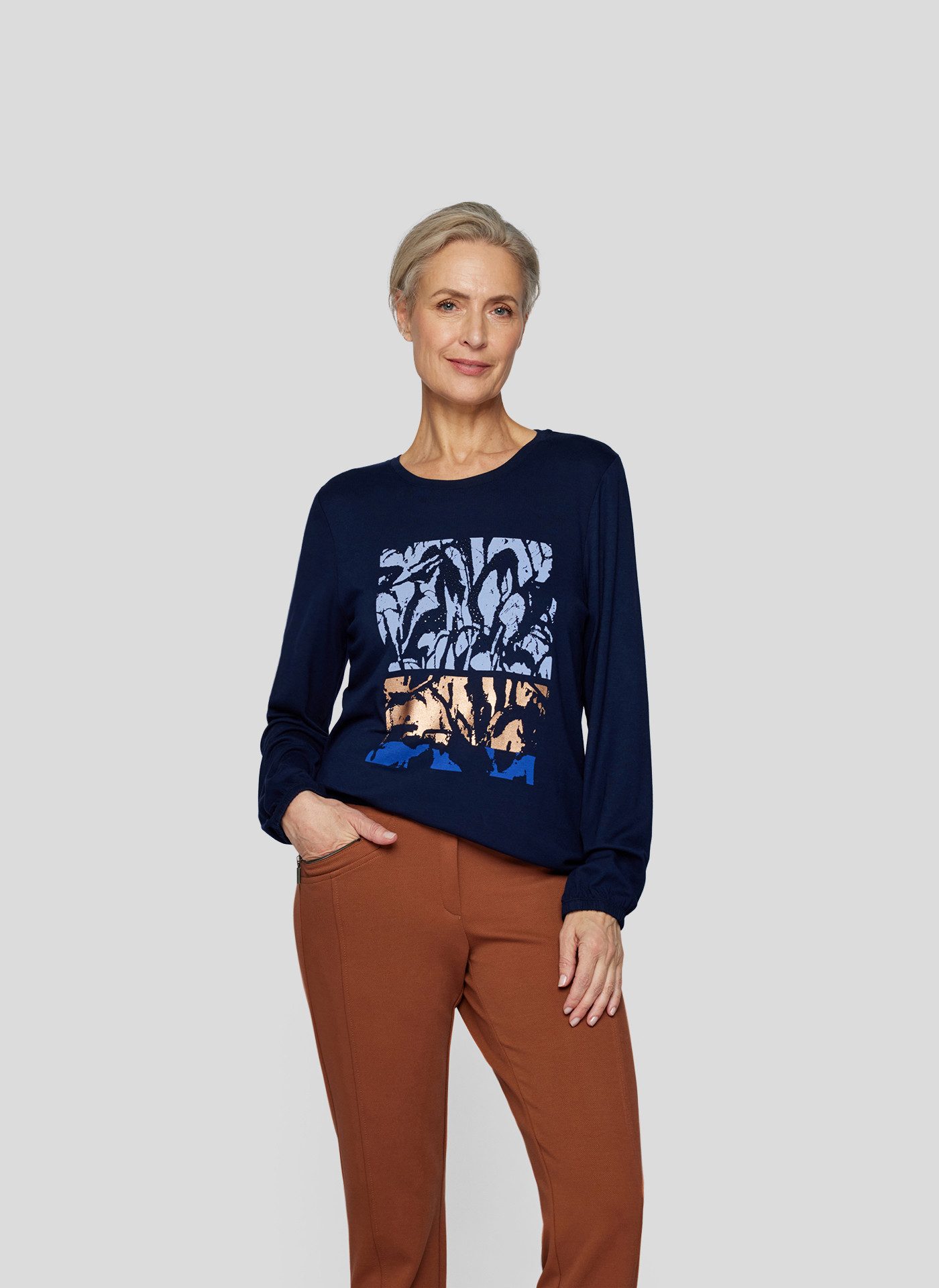 T-shirts lange mouw zwart Rabe