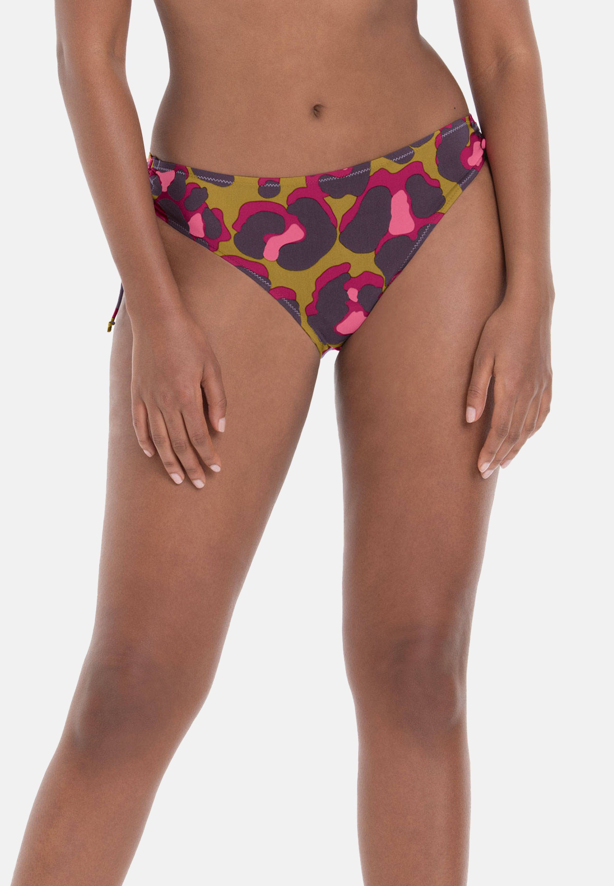 Rosa Faia Bikini-Hose Lovely Leo (1-St) Bikini-Slip / Unterteil -  Farbenfrohes Muster, Regulierbare Beinhöhe