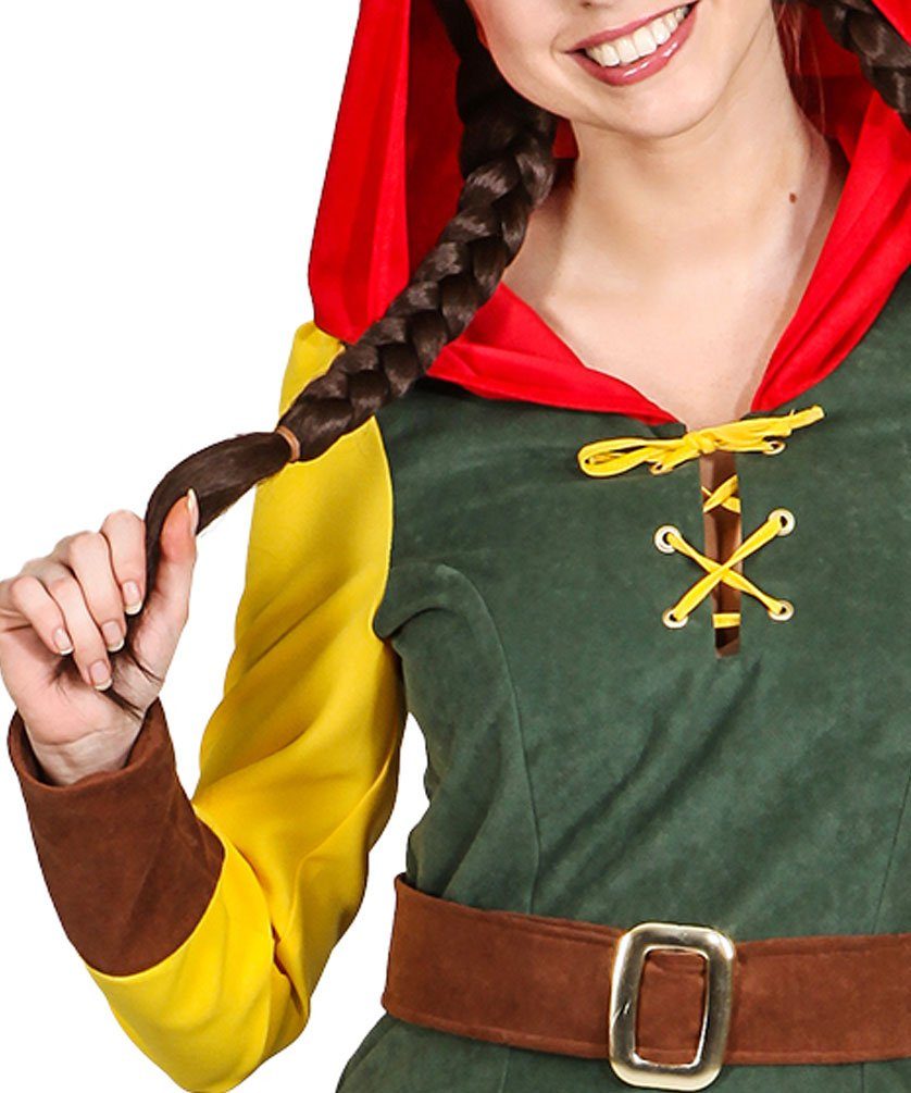 Karneval-Klamotten Kostüm Damen Zwergenkostüm Gartenzwerg, für Erwachsene Frauenkostüm Karneval