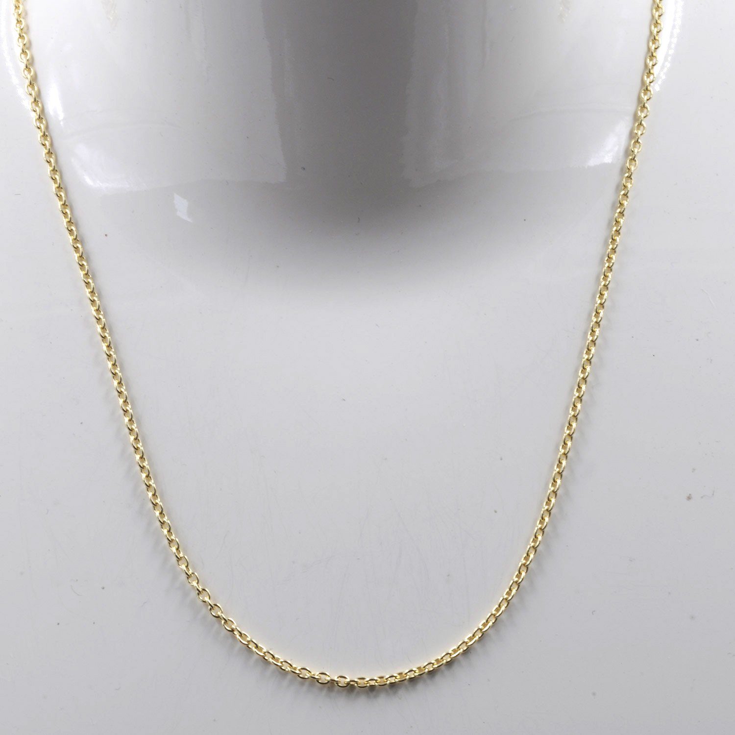 Herren Schmuck HOPLO Goldkette 1,5 mm 333 - 8 Karat Gold Halskette Ankerkette rund massiv Gold hochwertige Goldkette - Länge nac