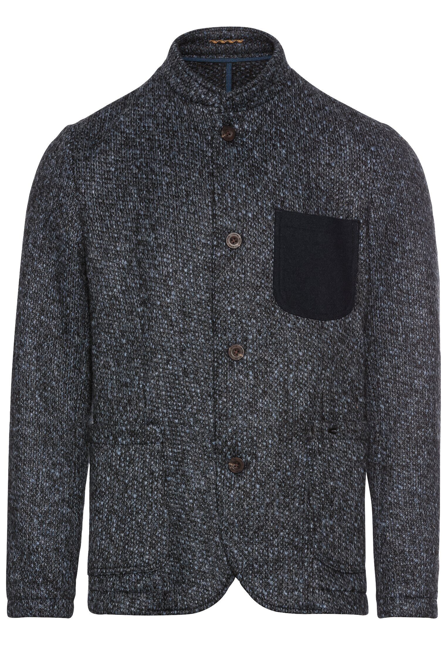 camel active Baumwollsakko mit Stehkragen Langarm Blazer_Jackenblazer