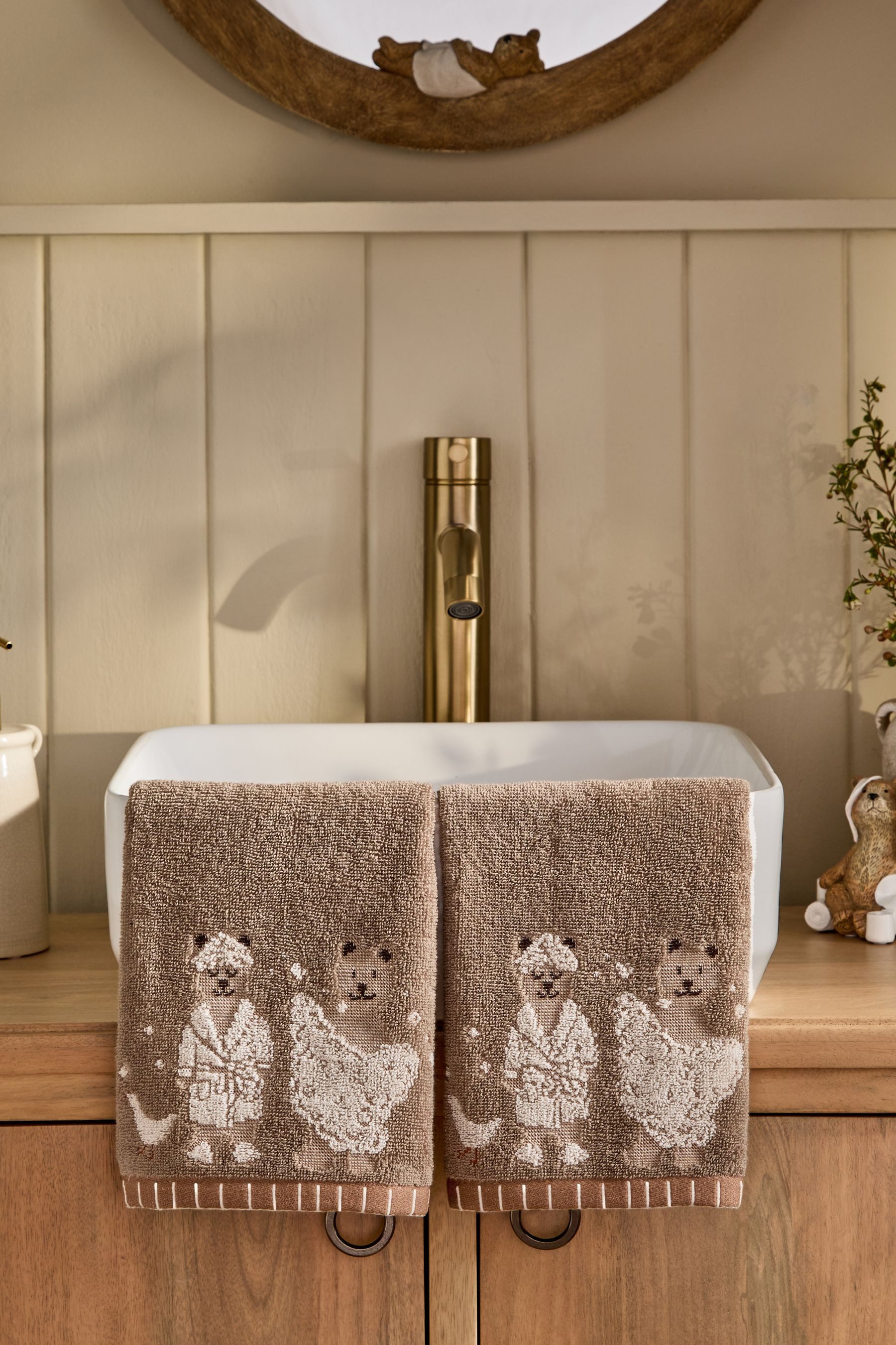 Next Handtuch 2er-Set Waschlappen, Bertie Bear, (2-St)