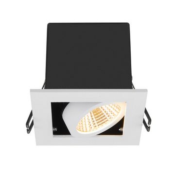 SLV LED Einbauleuchte LED Deckeneinbauleuchte Kadux in Weiß 7,5W 770lm 1-flammig, keine Angabe, Leuchtmittel enthalten: Ja, fest verbaut, LED, warmweiss, Einbaustrahler, Einbauleuchte