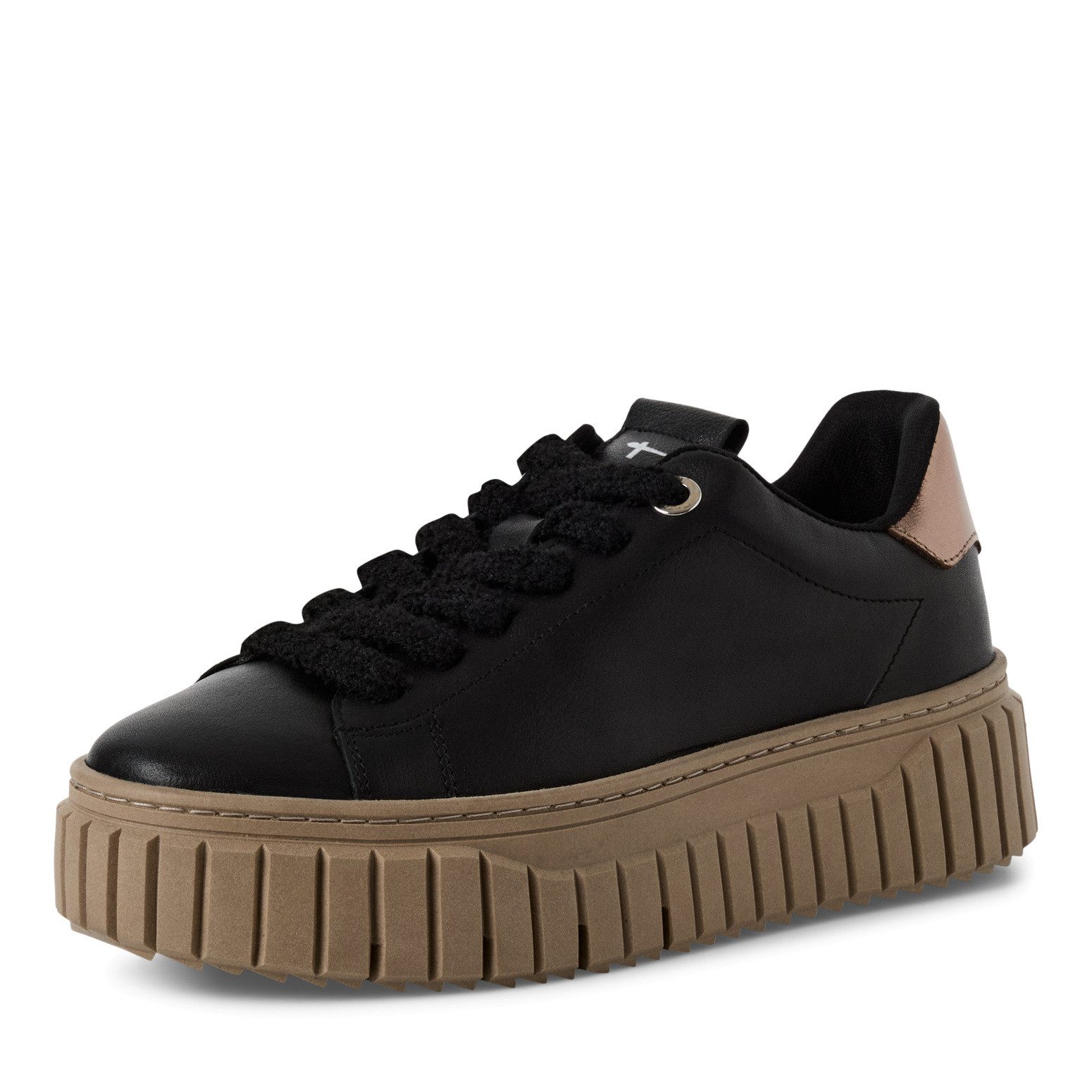 Tamaris Plateausneaker Freizeitschuh, Halbschuh, Schnürschuh mit Eye-Catcher Plateau