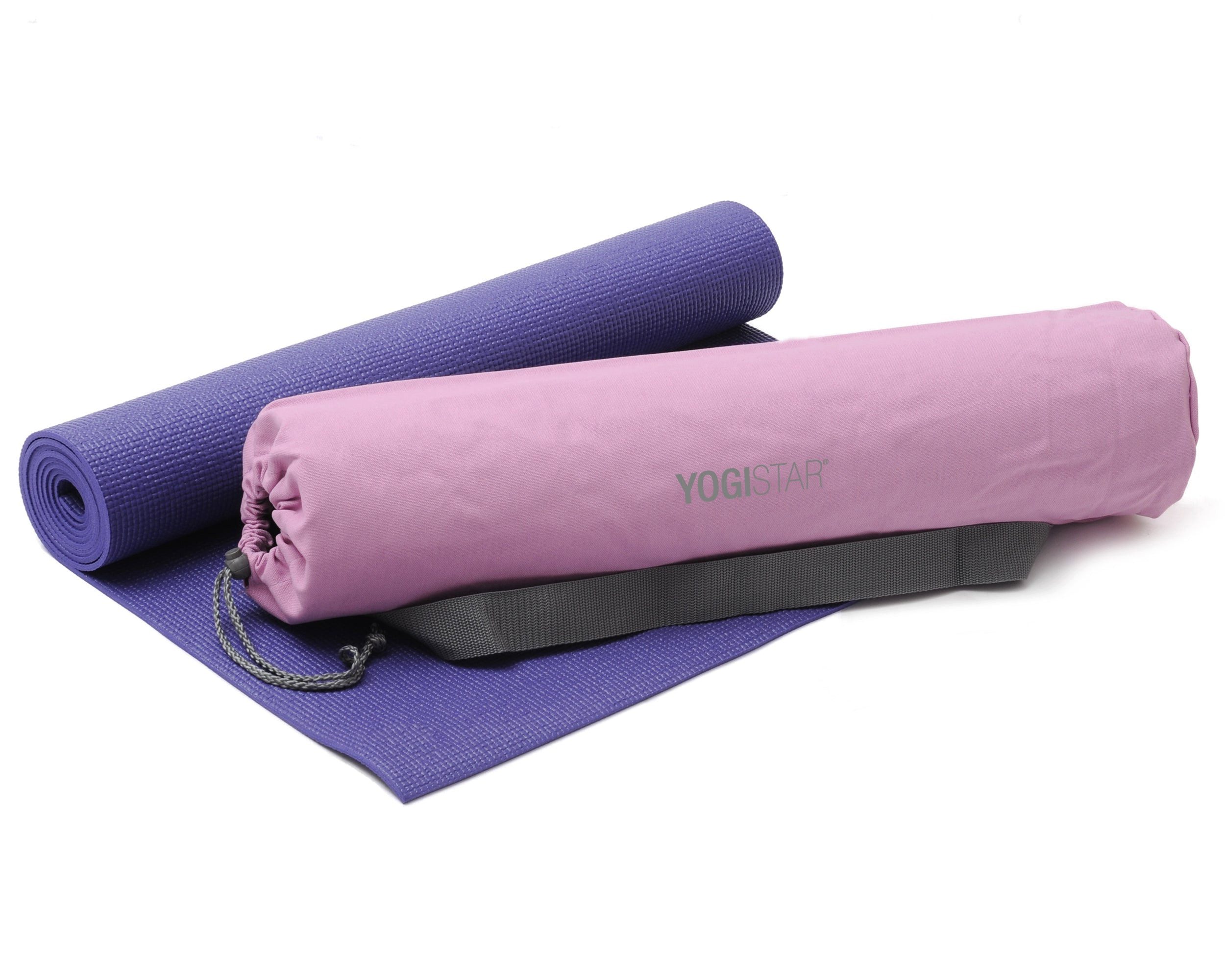 Yogistar Yogamatte Yoga-Set Starter Edition (Yogamatte + Yogatasche) (Yogamatte, Yogatasche, 1-St., Yogamatte, Yogatasche), Yoga-Set: rutschfeste Matte & Baumwolltasche, ideal für Einsteiger
