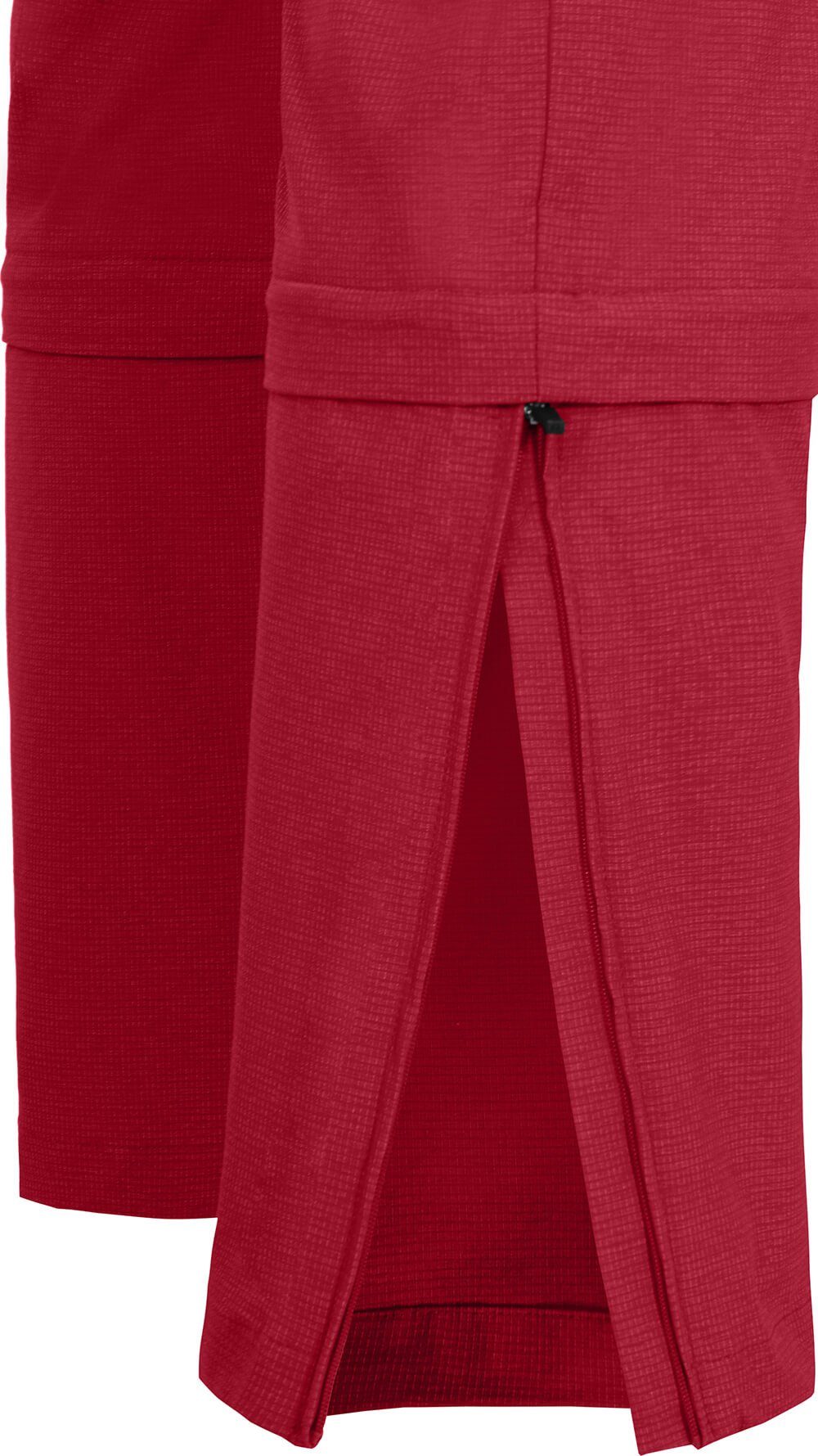 Bergson Outdoorhose LEBIKO Doppel Zipp-Off mit T-ZIPP Herren Wanderhose, robust elastisch, Kurzgrößen, rot