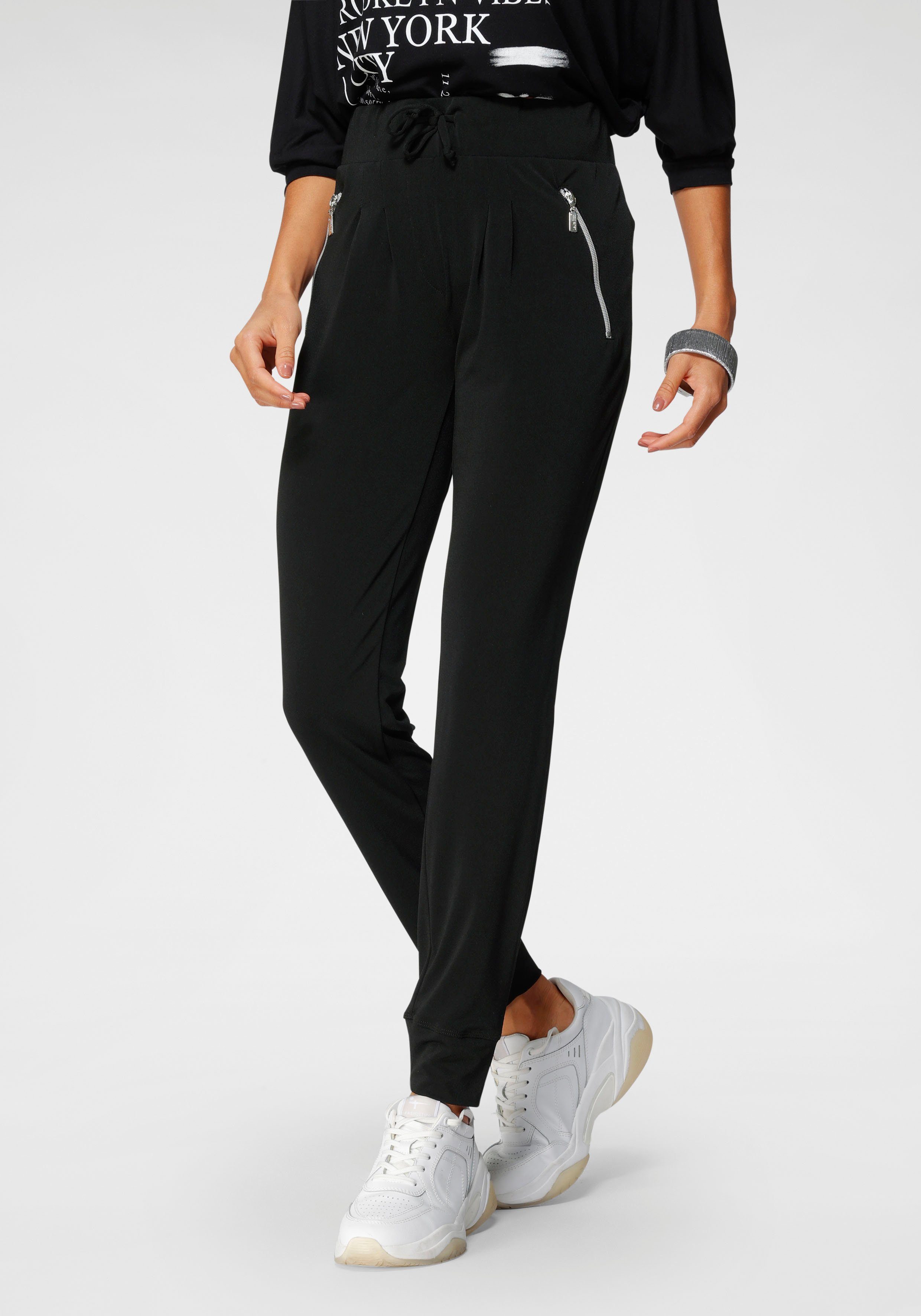 Laura Scott Jogger Pants mit Reißverschlusstaschen günstig online kaufen